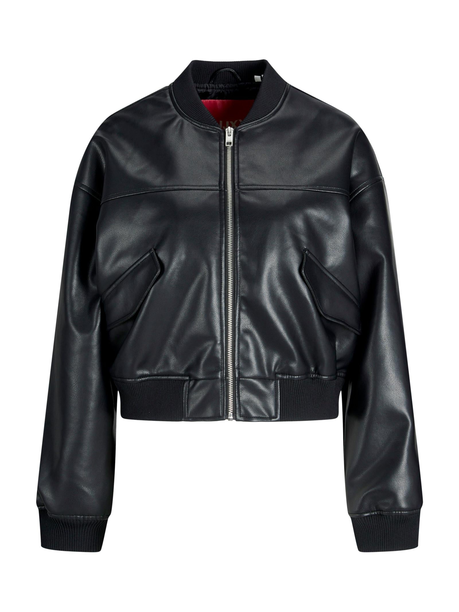 Bomber JJXX Vita Nero in ecopelle 12278928 /Black JJXX