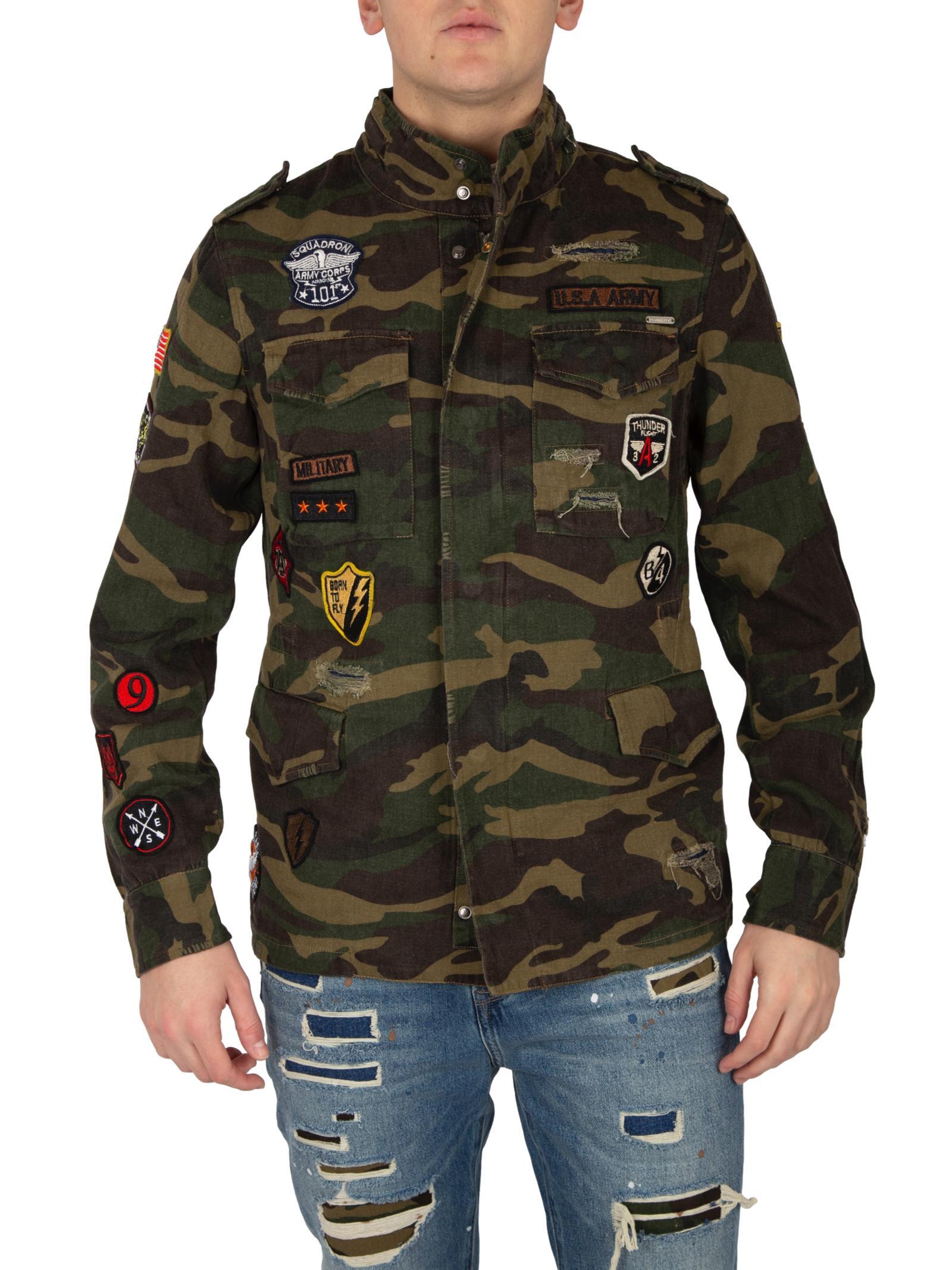 Field Jacket Gianni Lupo Camouflage con patch GL350R MILITARY GIANNI LUPO