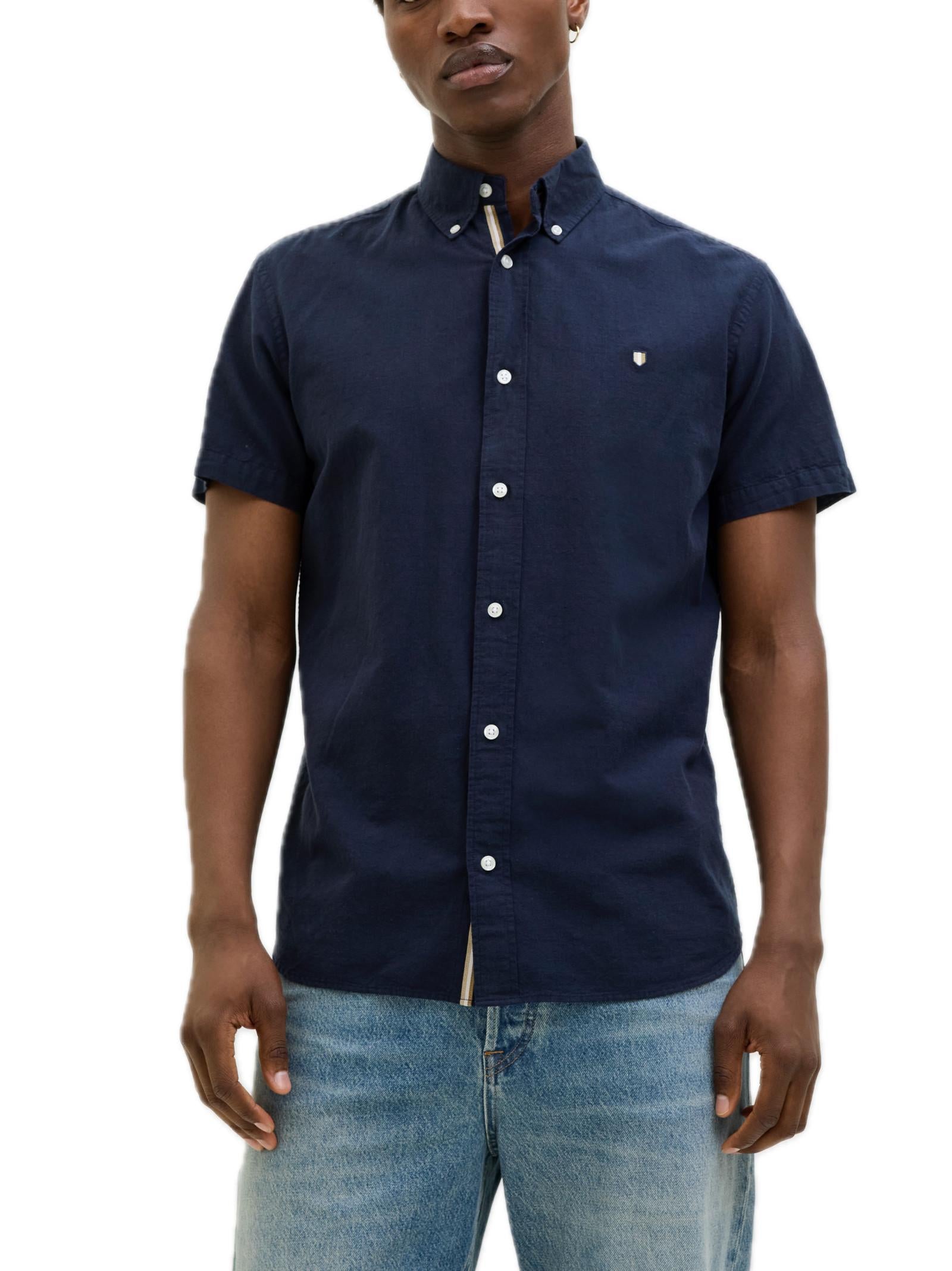 Camicia Jack & Jones Summer Blu manica corta 12276814 /MARITIME BLUE JACK & JONES
