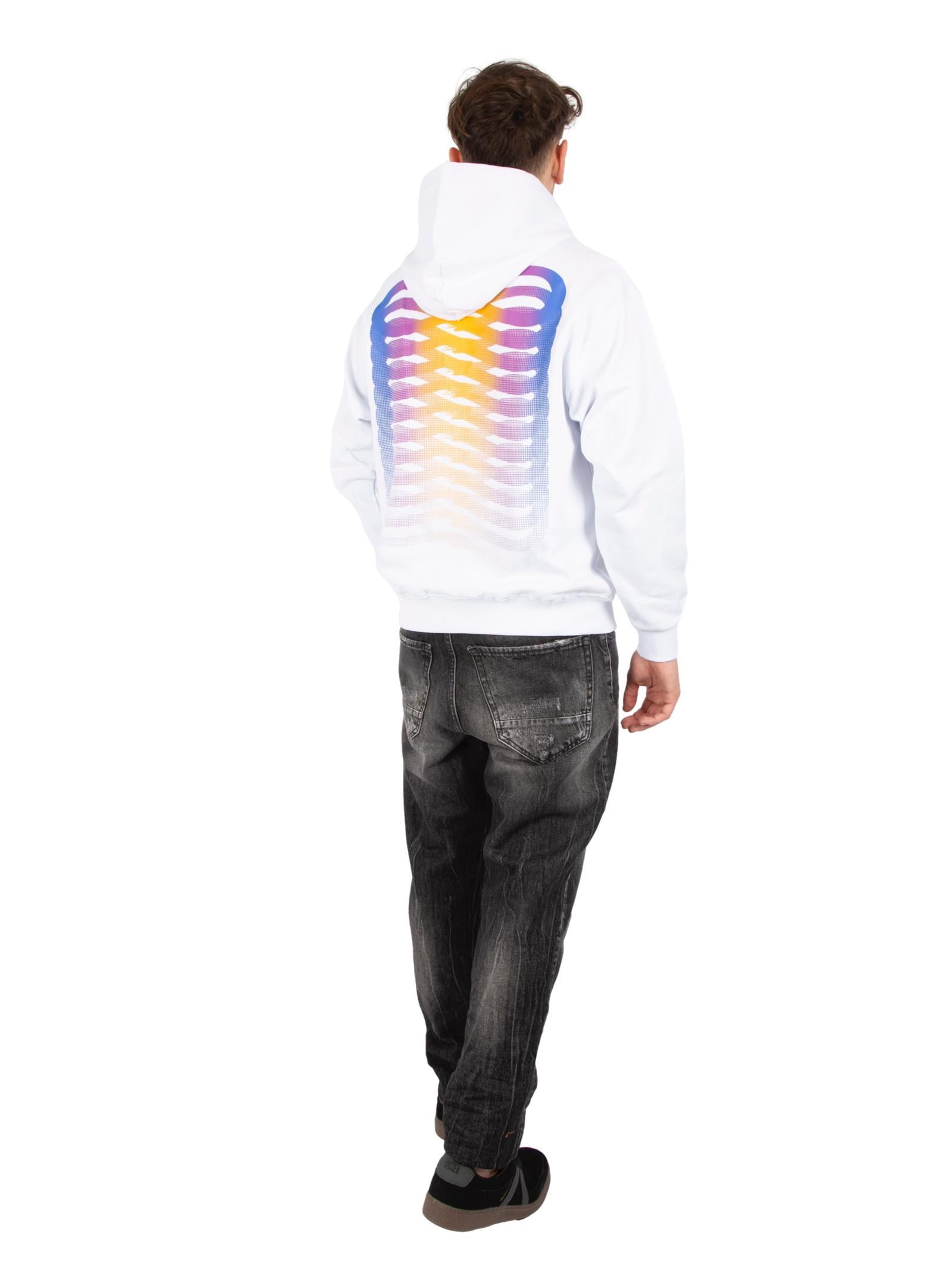 Felpa Propaganda Nero Ribs gradient FE351 BIANCO PROPAGANDA