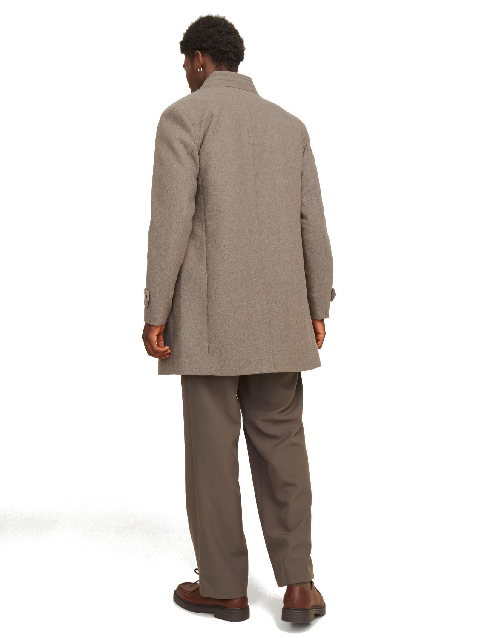 Cappotto Jack & Jones Melton Beige lungo 12258672 /Greige JACK & JONES