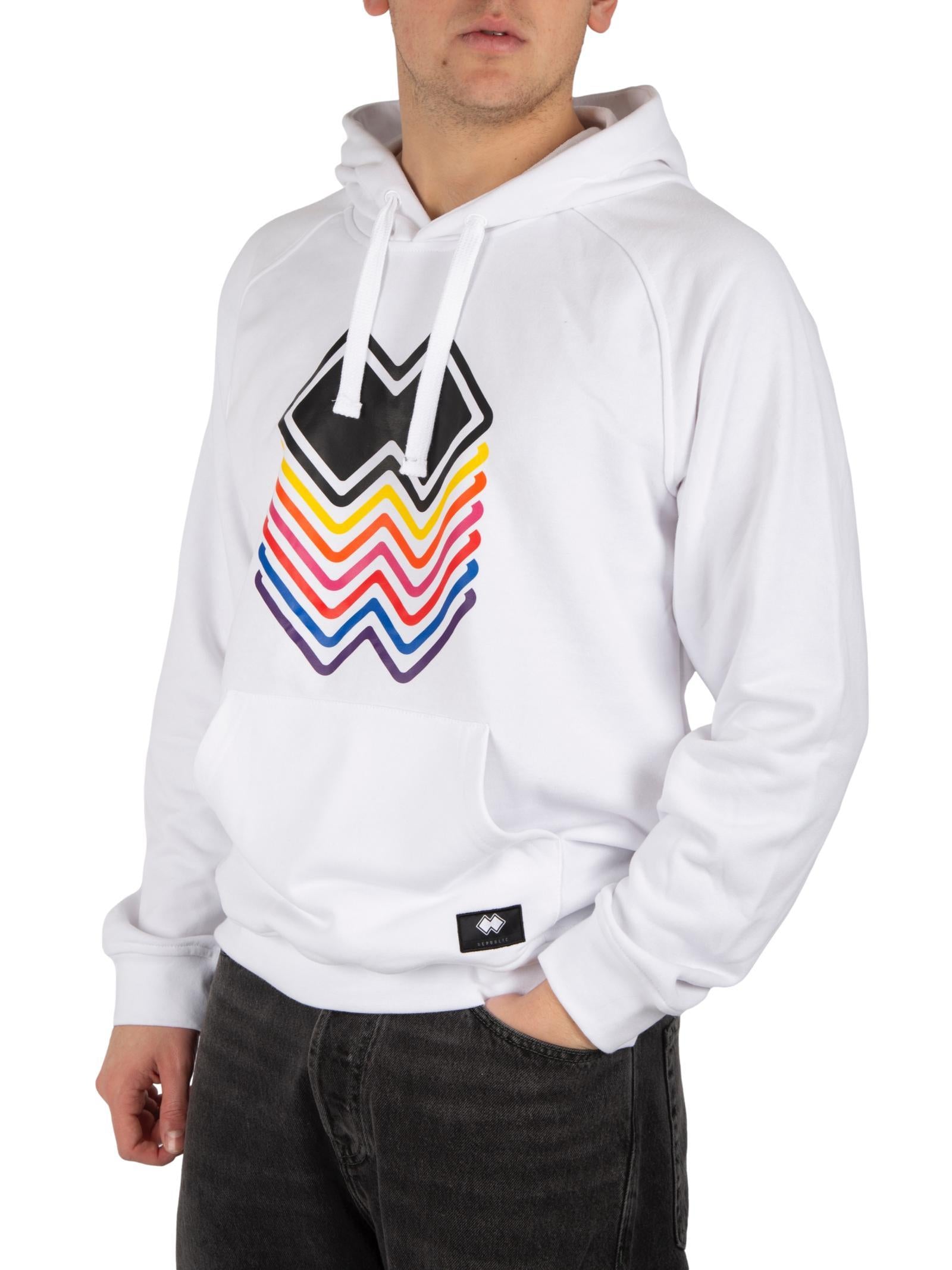 Felpa Errea Logo Bianca con cappuccio R31G0L 10 ERREA