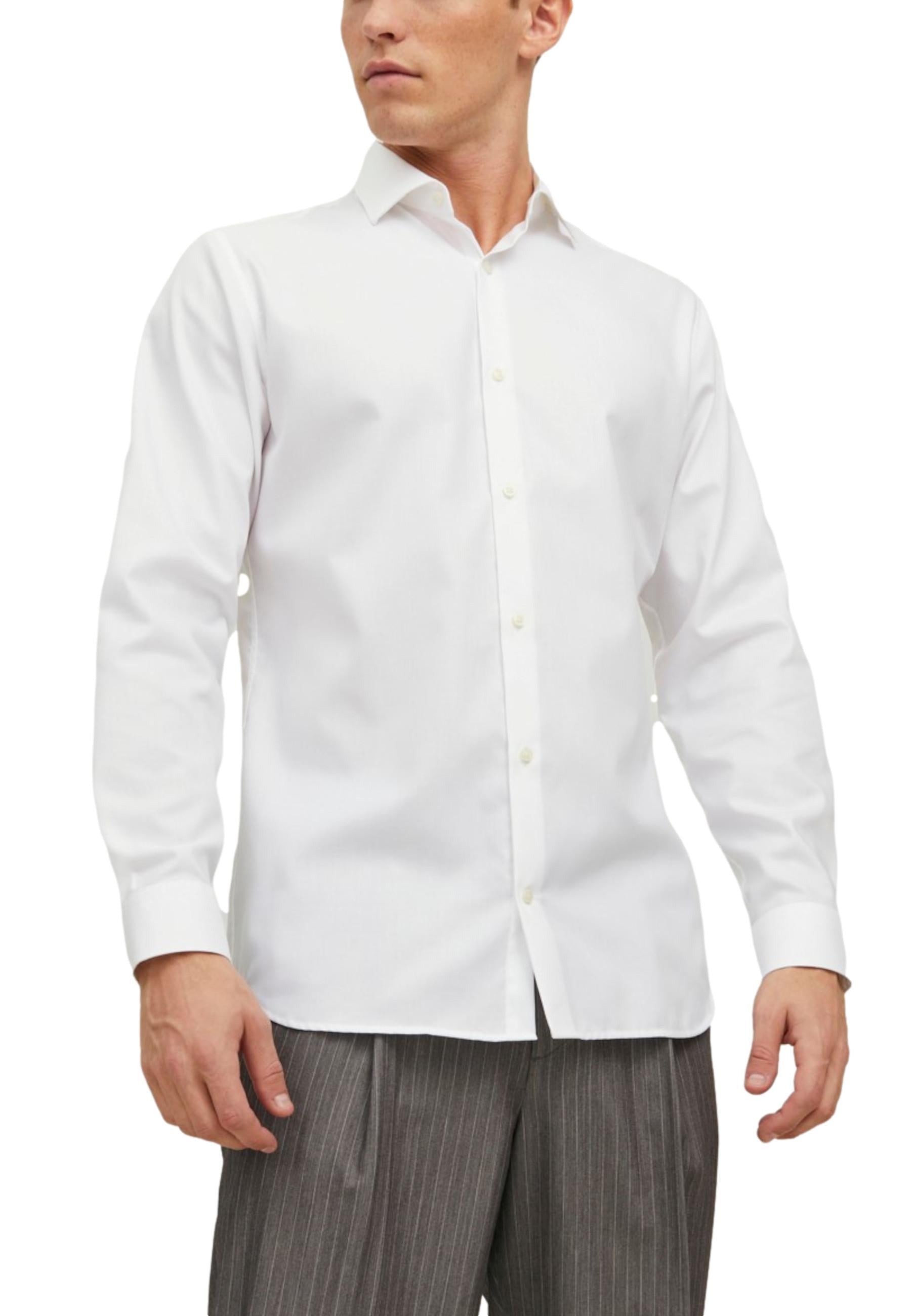 Camicia Jack & Jones Parker Bianco No Stiro 12227385 /White JACK & JONES