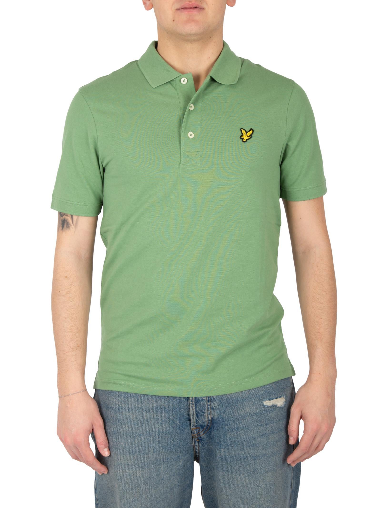 Polo Lyle & Scott Plain Verde manica corta SP400VOG SMOKE GREEN LYLE & SCOTT
