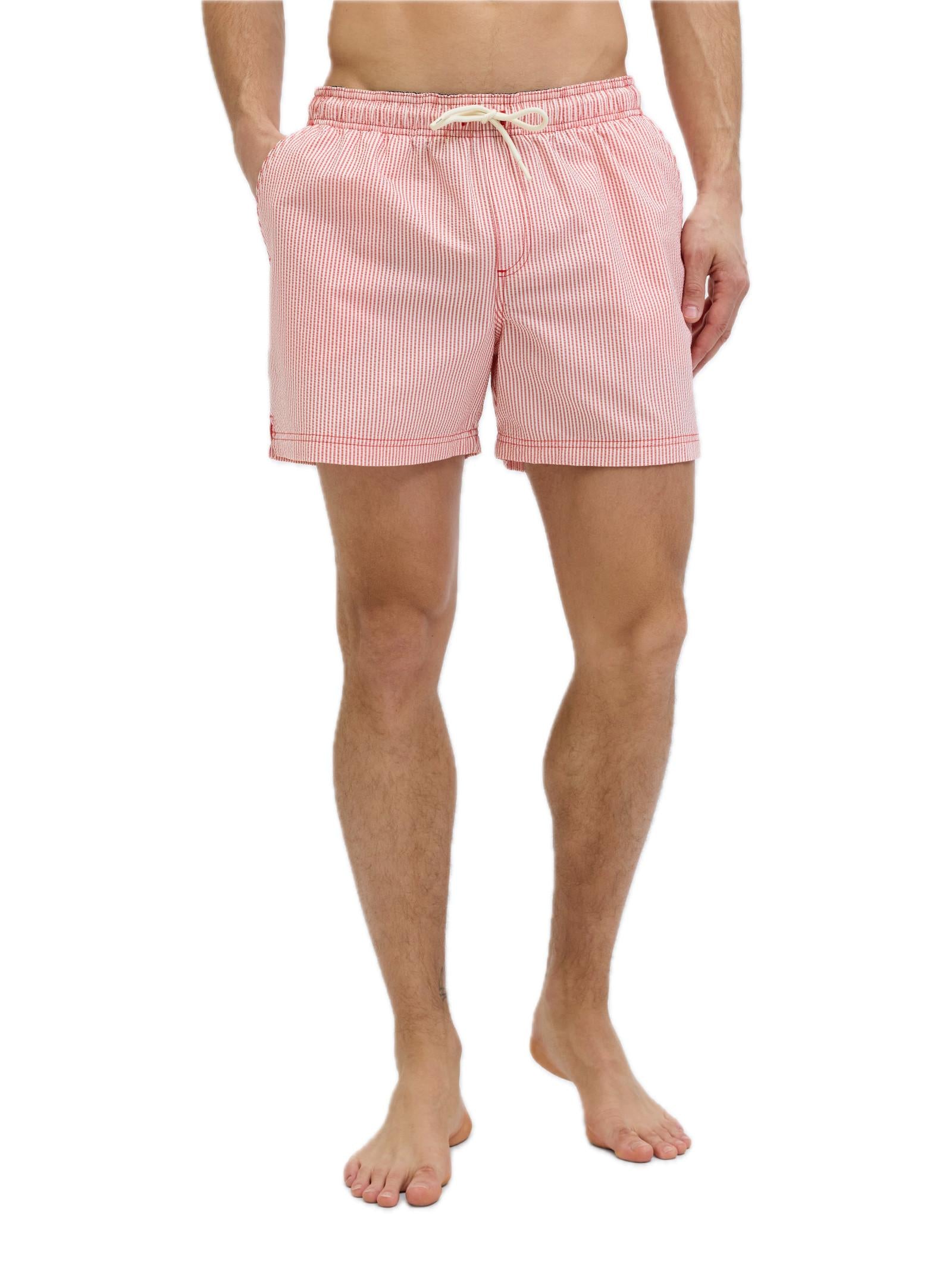 Costume Jack & Jones Maui Riga Rossa seersucker 12272964 /True Red JACK & JONES