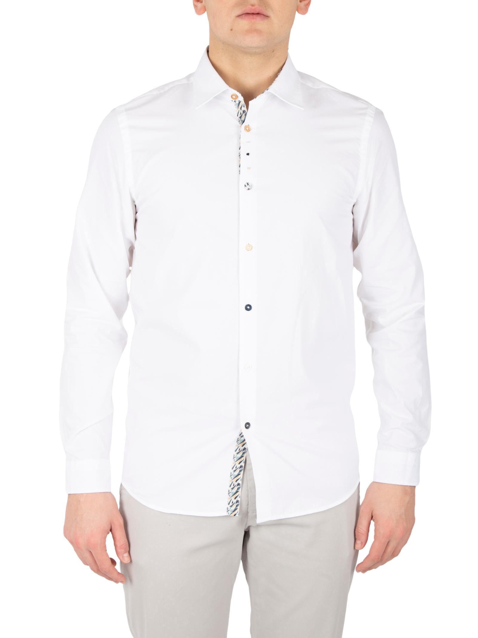 Camicia Seinse Microfantasia Bianca CE1032 BIANCO SEINSE