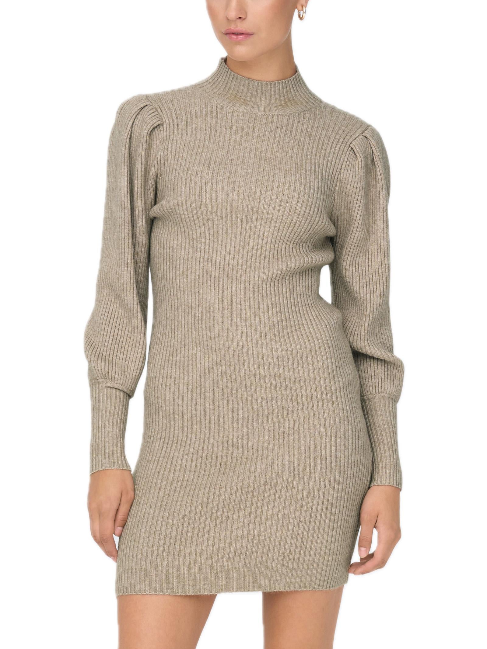 Abito Only Katia Beige a collo alto 15232502 /Mocha Meringue ONLY