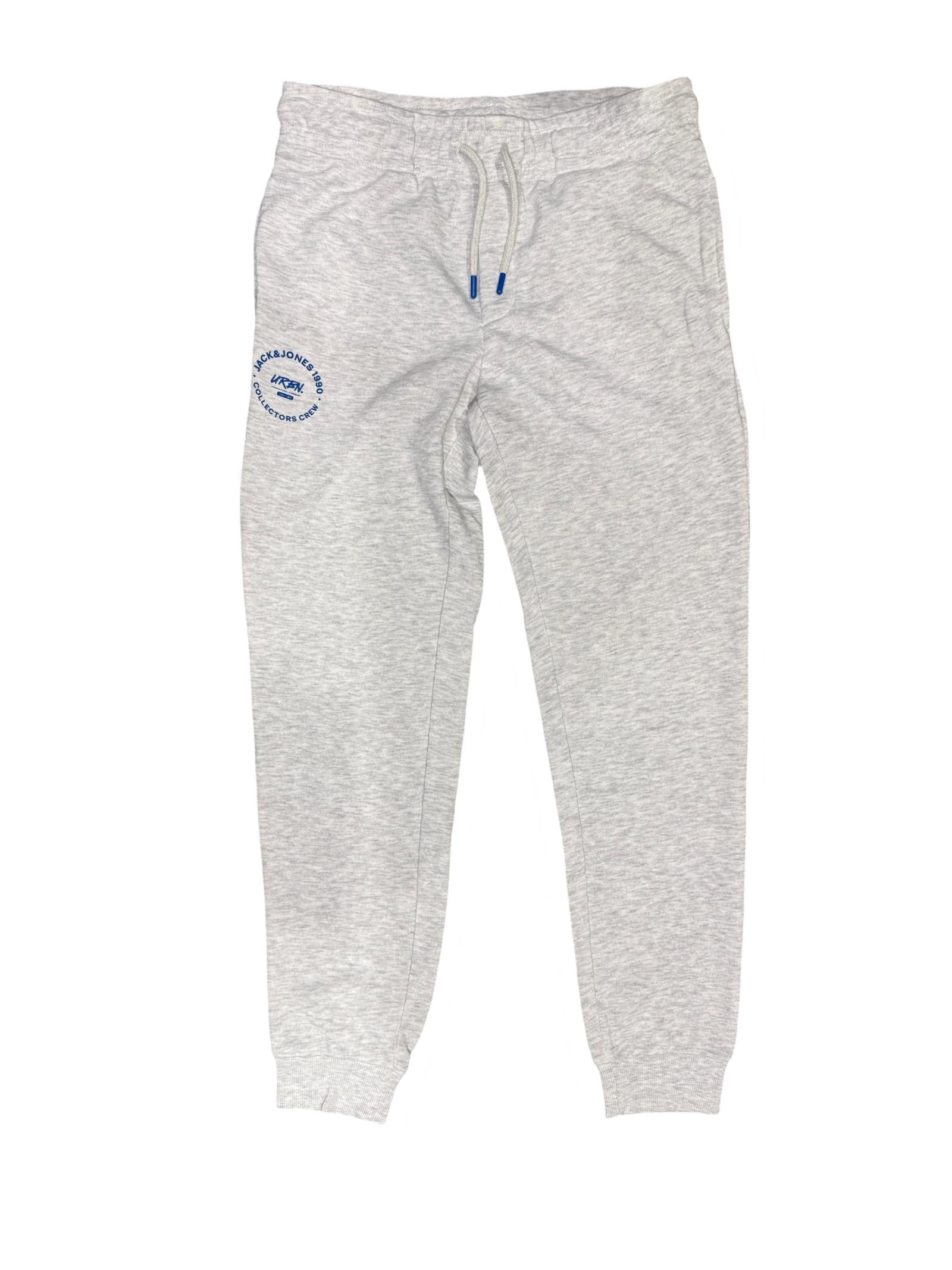 Pantalone Jack & Jones Gordon Grigio chiaro con polsini 12268442 /White Melange JACK & JONES