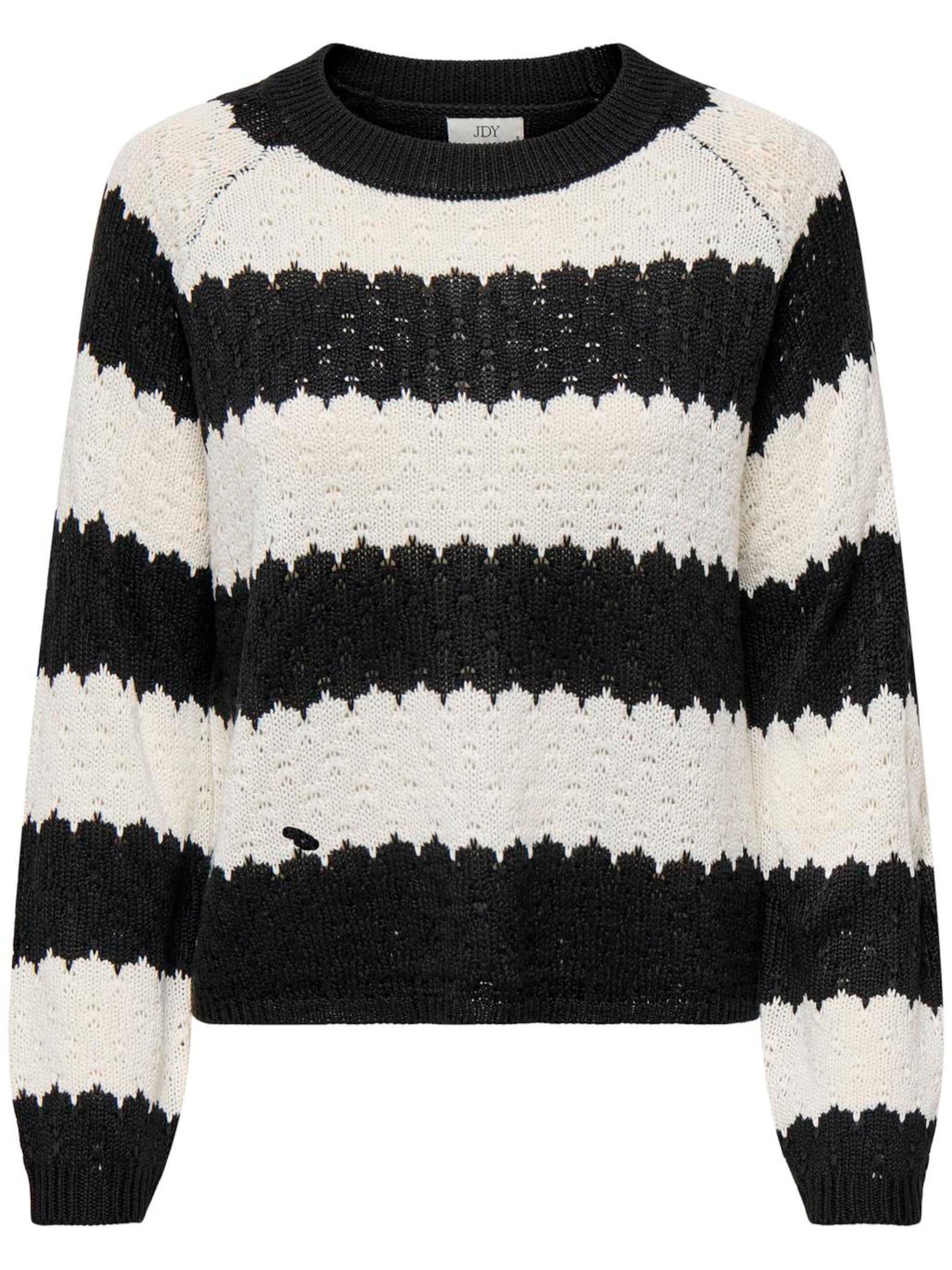 Maglia Jacqueline De Yong Nero Bianco Sun a righe 15312347 /Black JDY