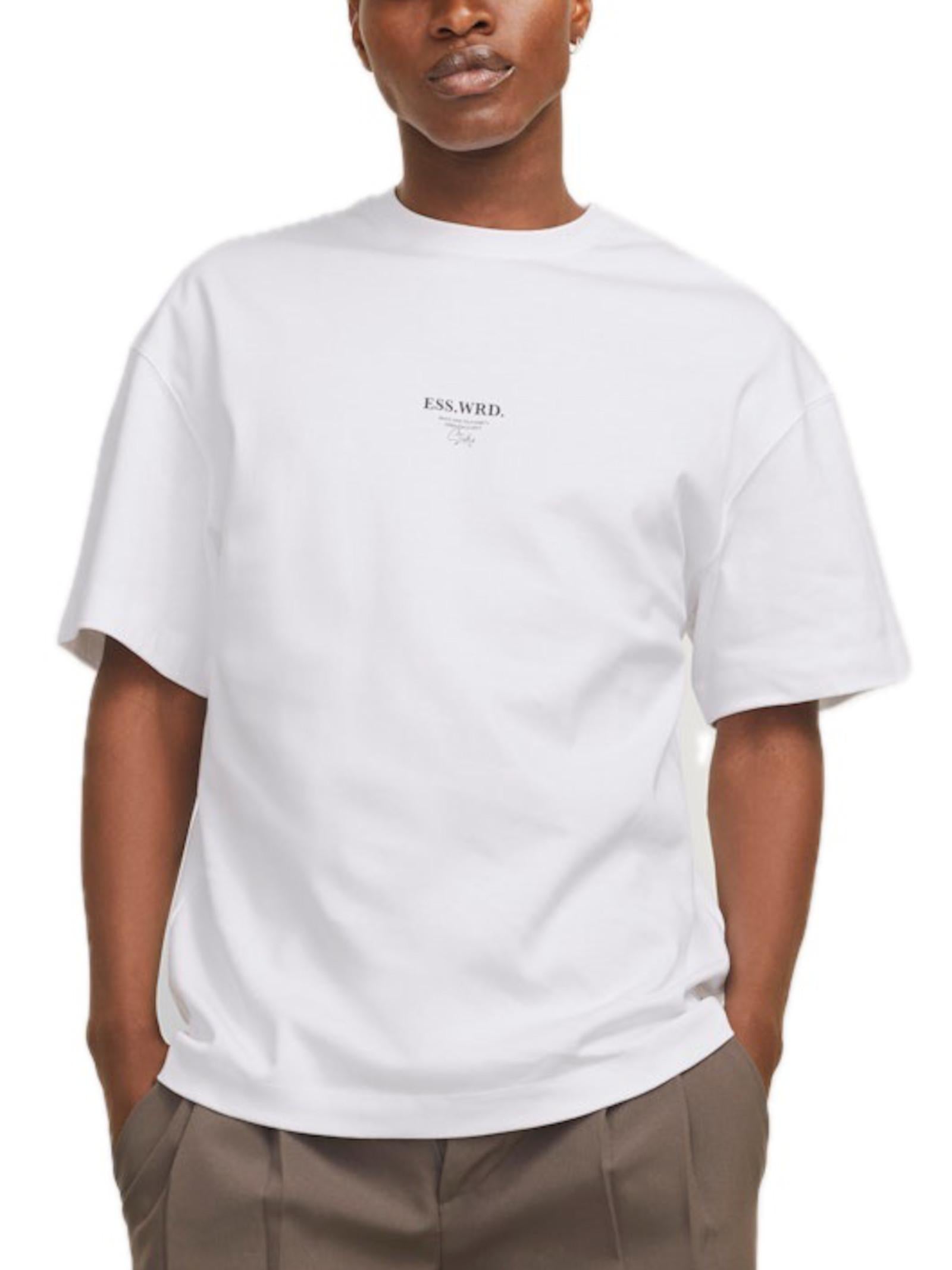 T-shirt JACK & JONES Bianco stampa 12270638 /White JACK & JONES