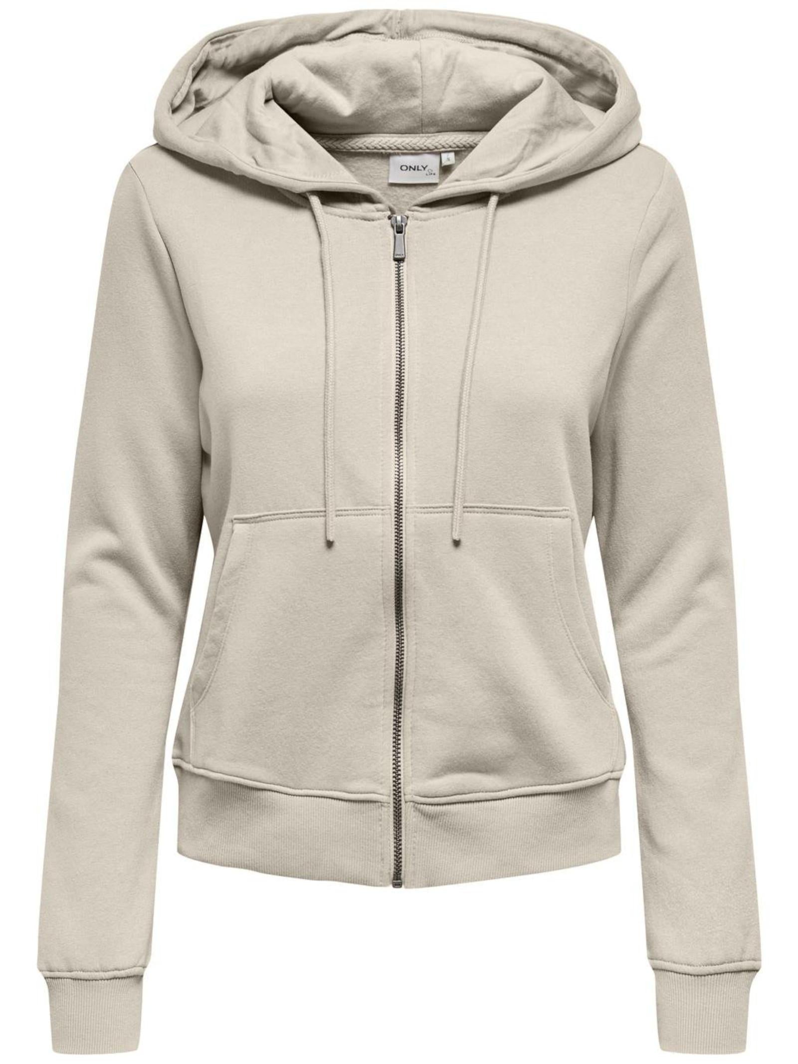 Felpa Only Beige Bella con zip 15318277 /Birch ONLY