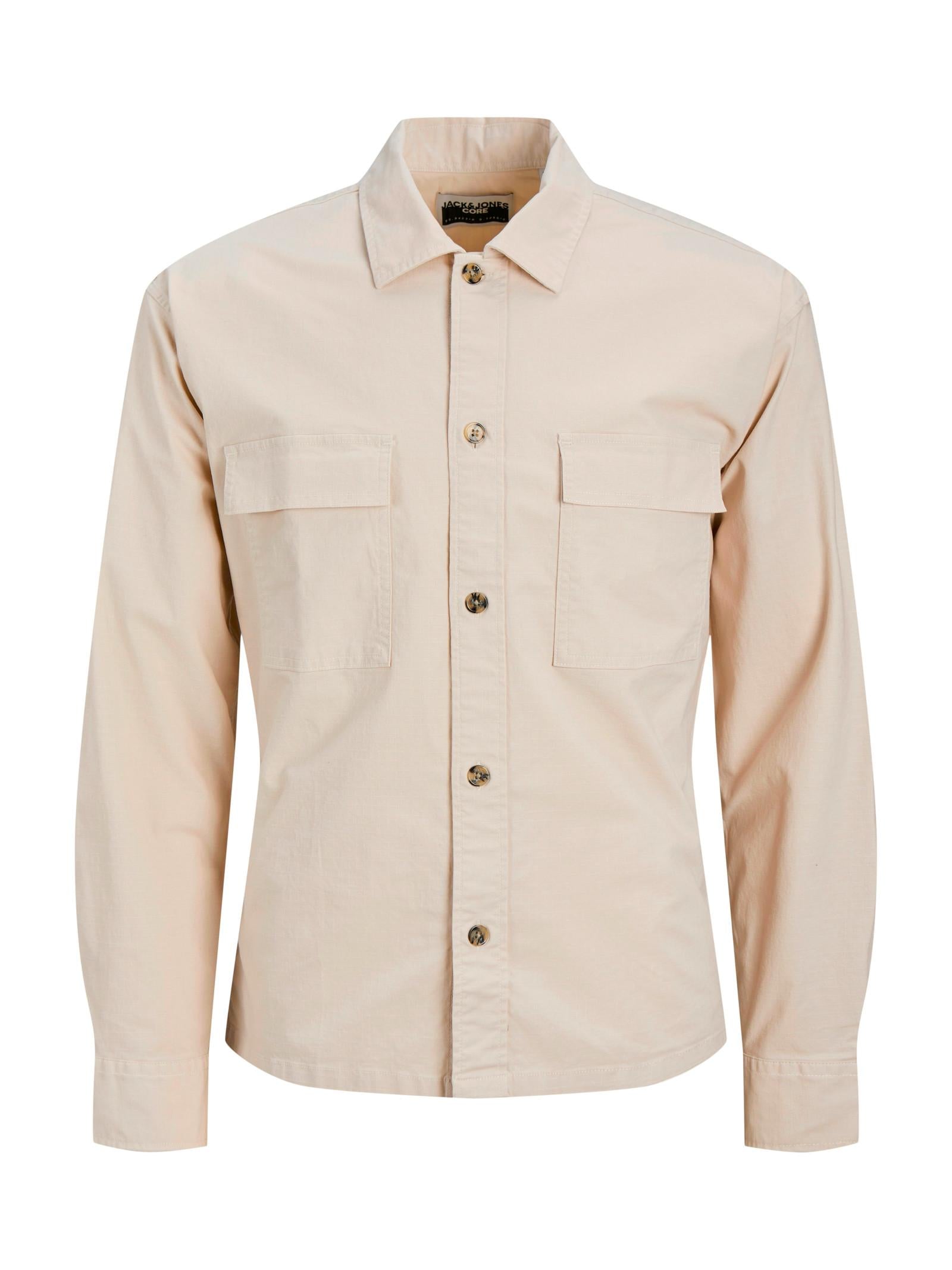 Overshirt Jack & Jones Ripstop Beige manica lunga 12272837 /Moonbeam JACK & JONES