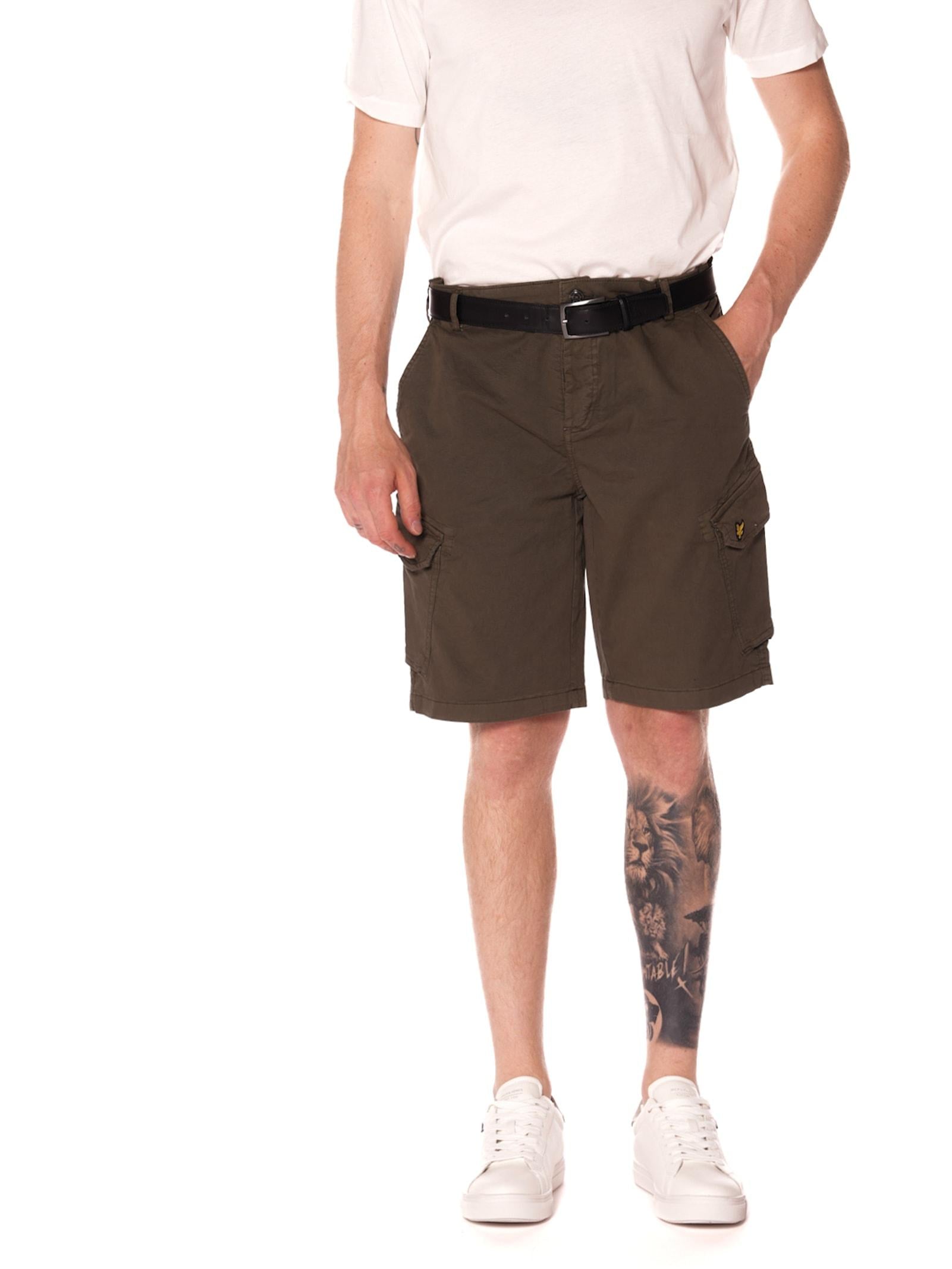 Bermuda Lyle & Scott Wembley Verde cargo<BR/> SH1816ITA MILITARY GRENN LYLE & SCOTT