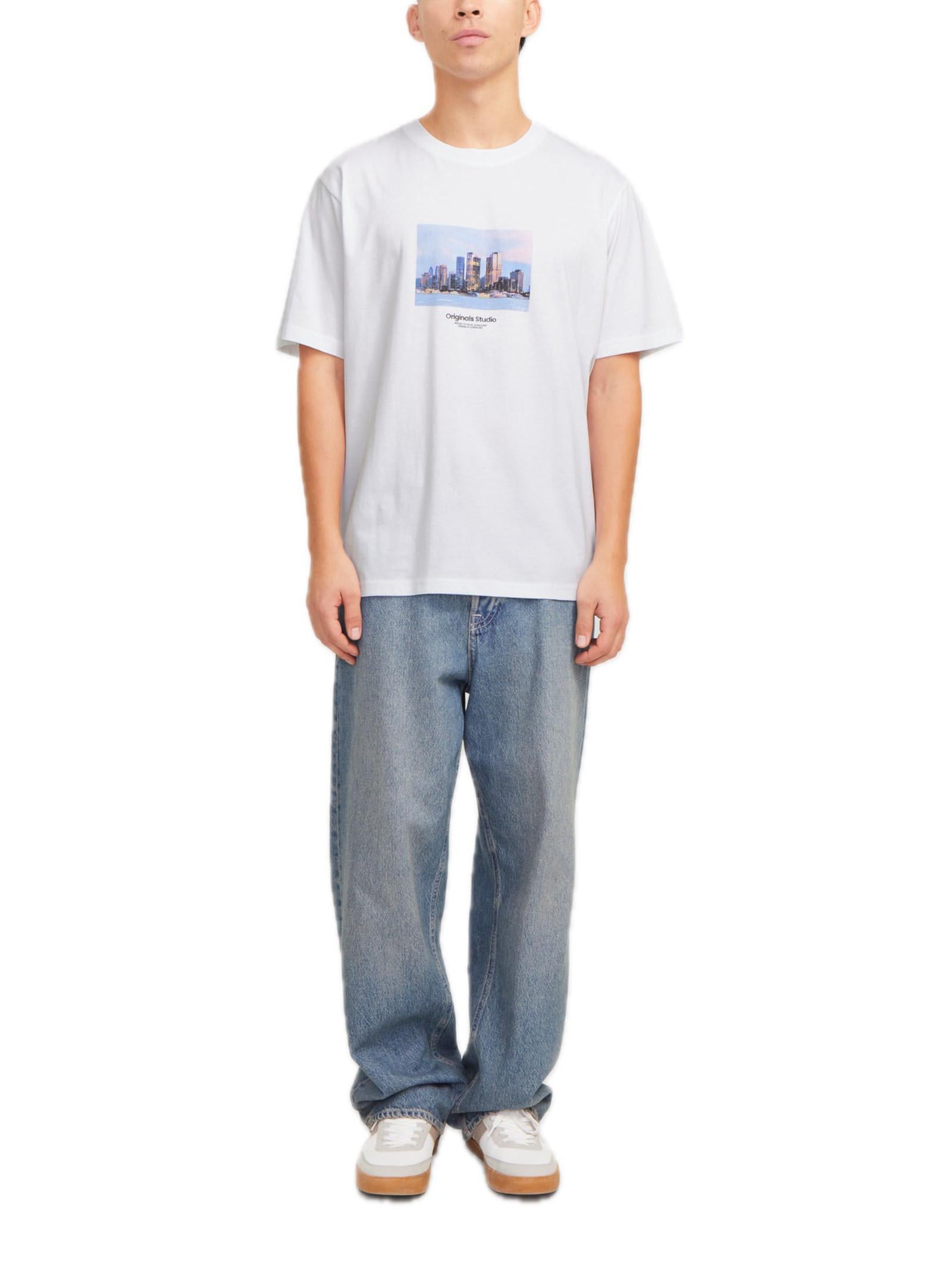 T-Shirt Jack & Jones Picture Uomo Bianco 12250421 /Bright White JACK & JONES