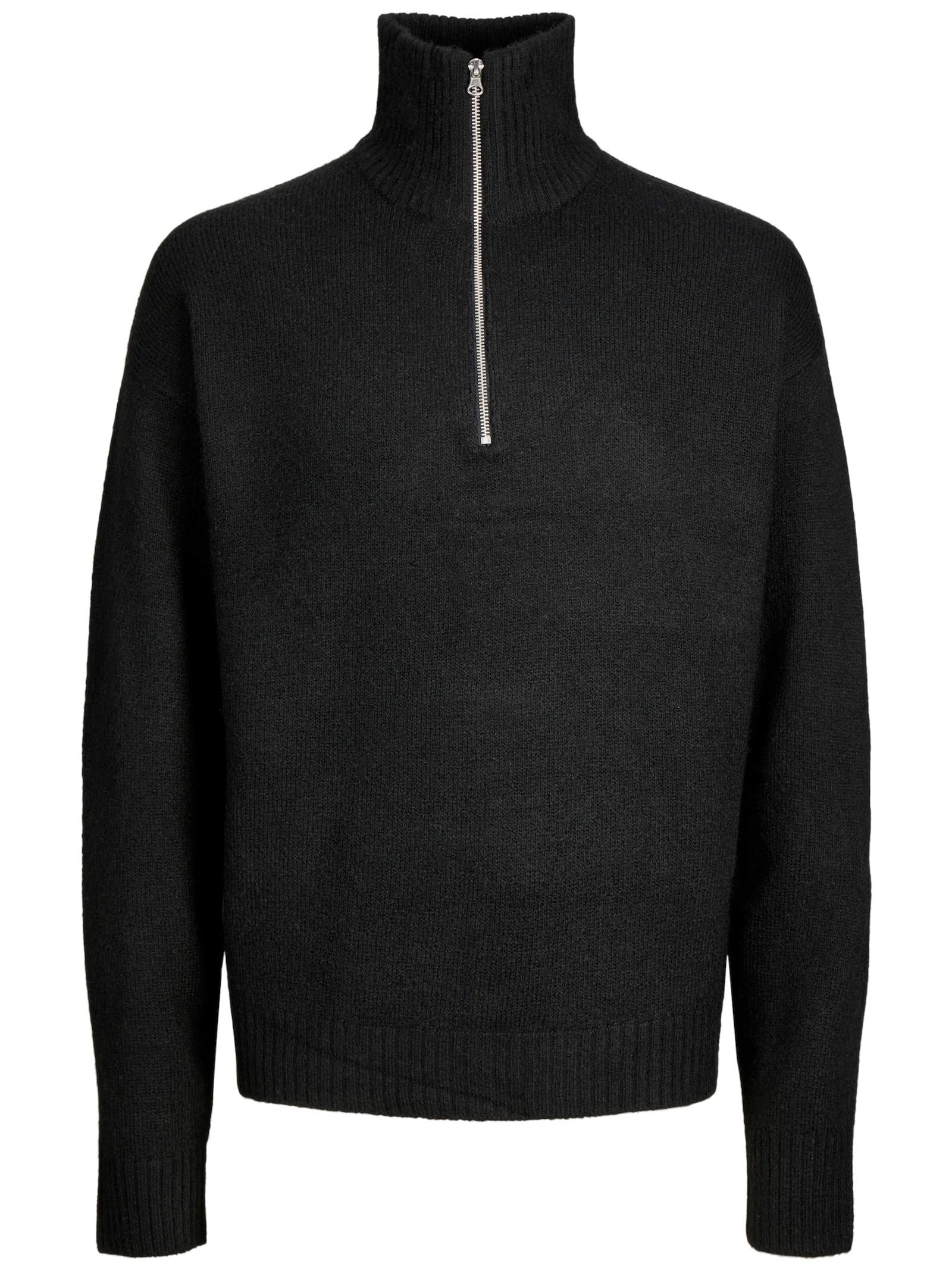 Maglia Jack & Jones Nero Mezza zip