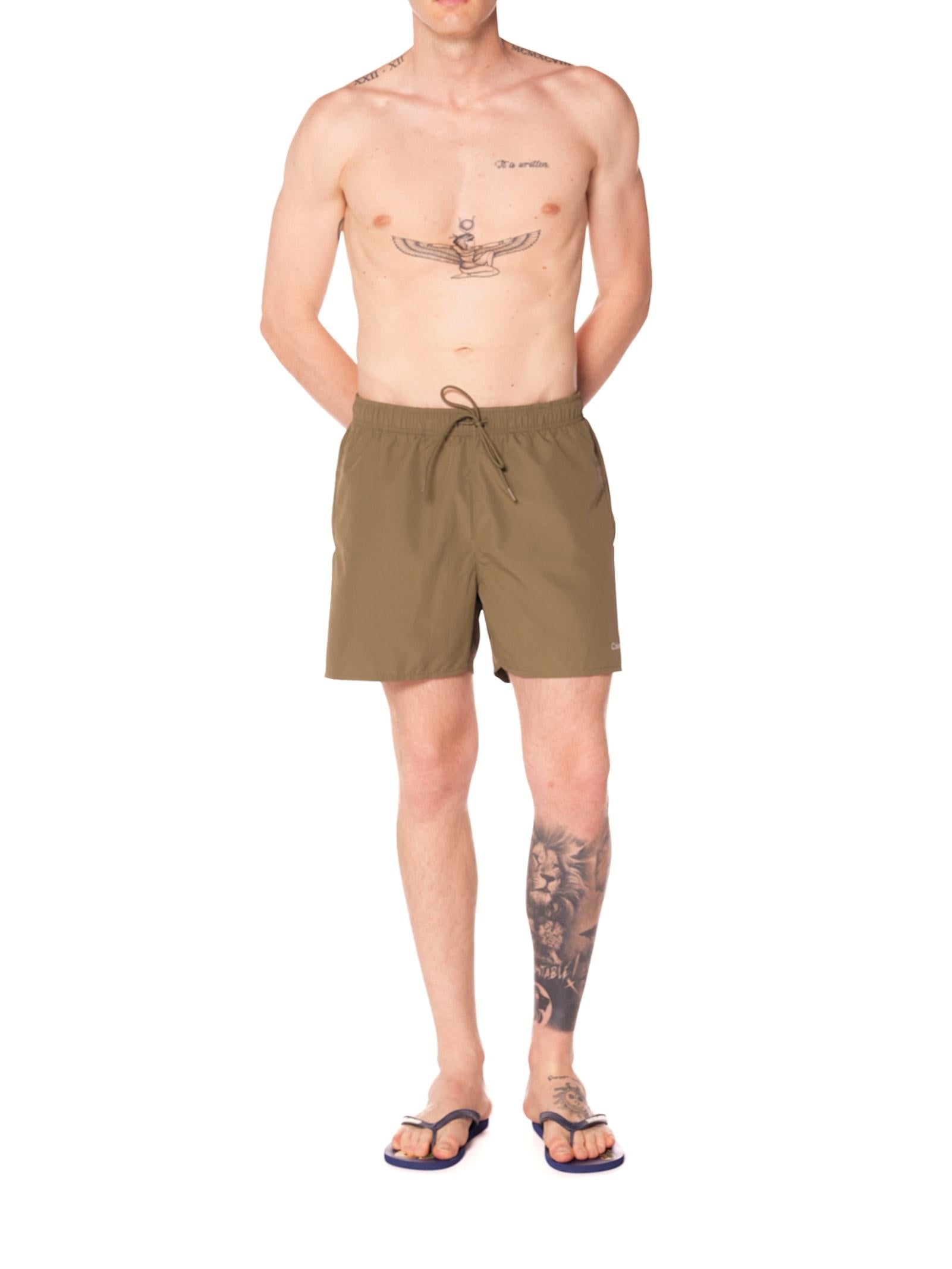Costume Calvin Klein Drawsting Verde mini stampa KM01165 0SMVERDE CALVIN KLEIN JEANS
