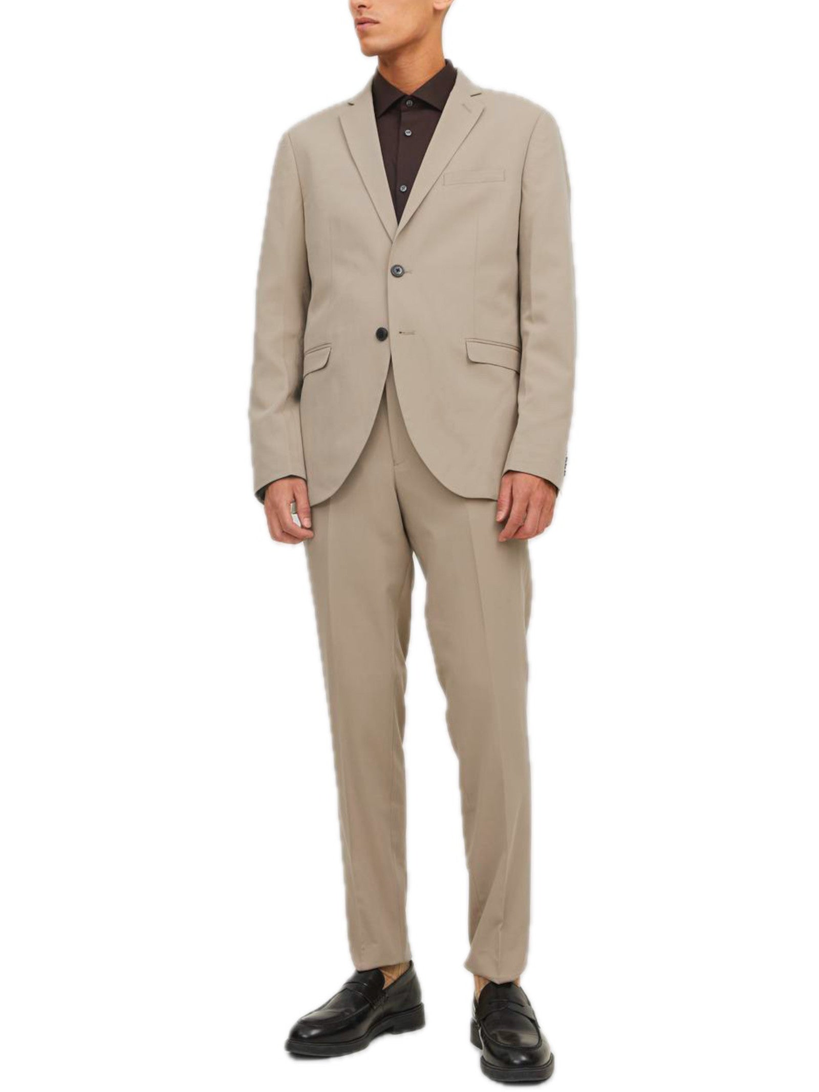 Giacca Jack & Jones Franco Beige monopetto