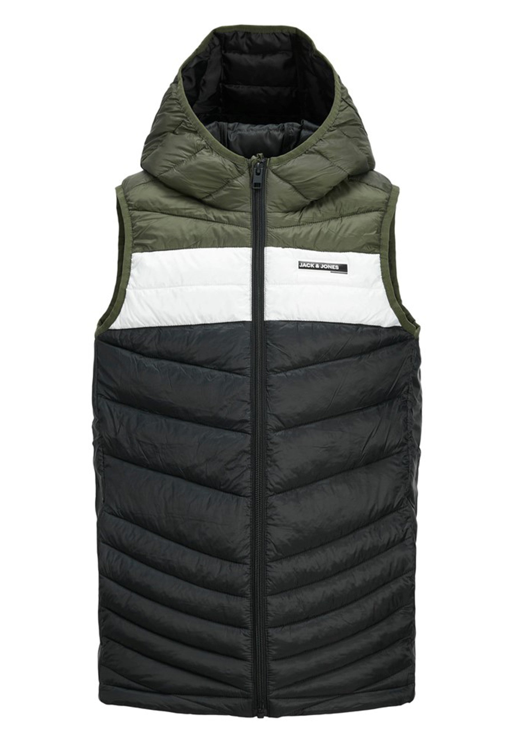Gilet Jack & Jones Junior Verde Nero piumino 12236540 /Rosin JACK & JONES JUNIOR 