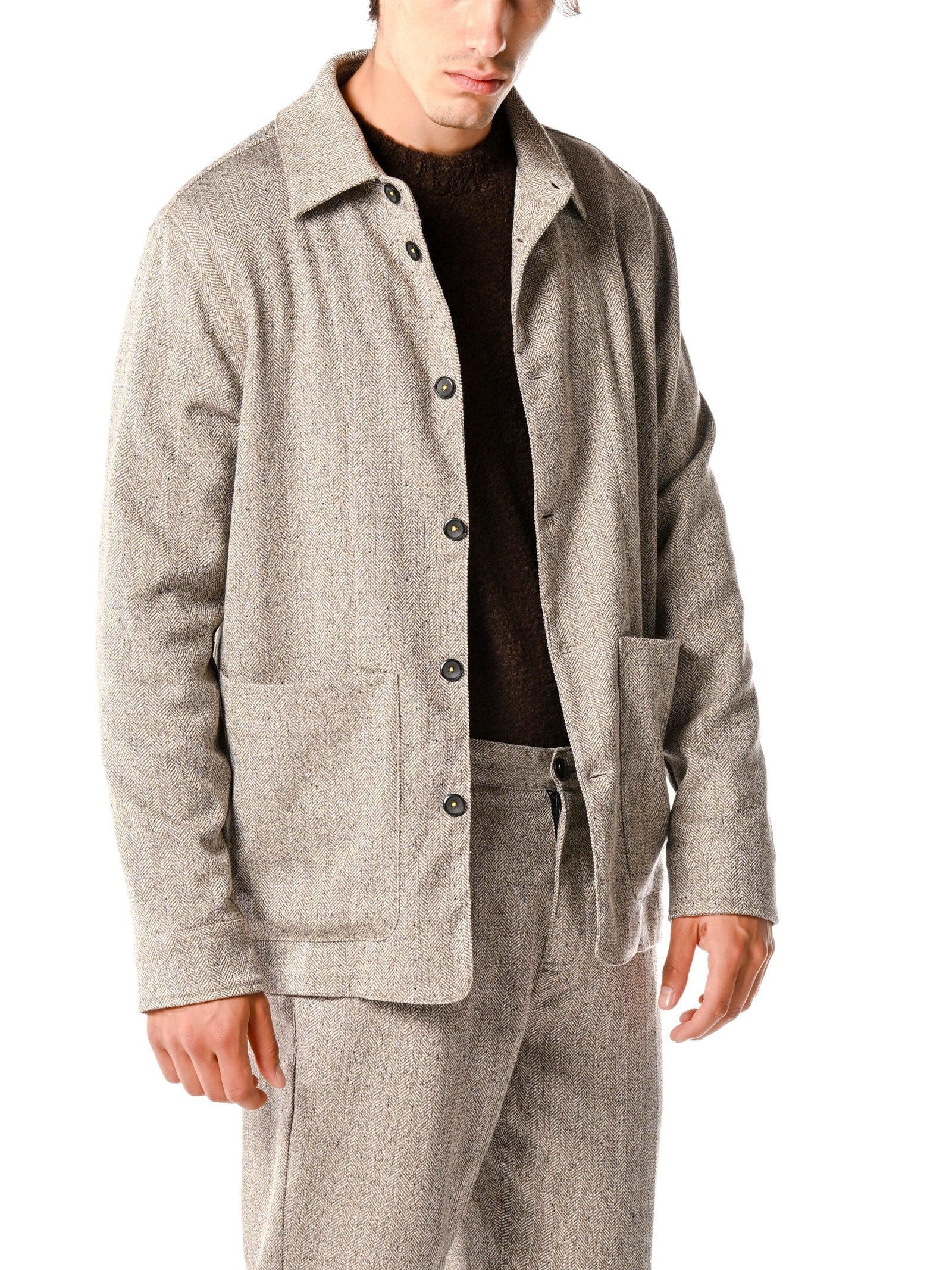 Overshirt Block Eleven Beige con tasche 10BL038 BEIGE BLOCK ELEVEN 