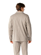 Overshirt Block Eleven Beige con tasche 10BL038 BEIGE BLOCK ELEVEN 