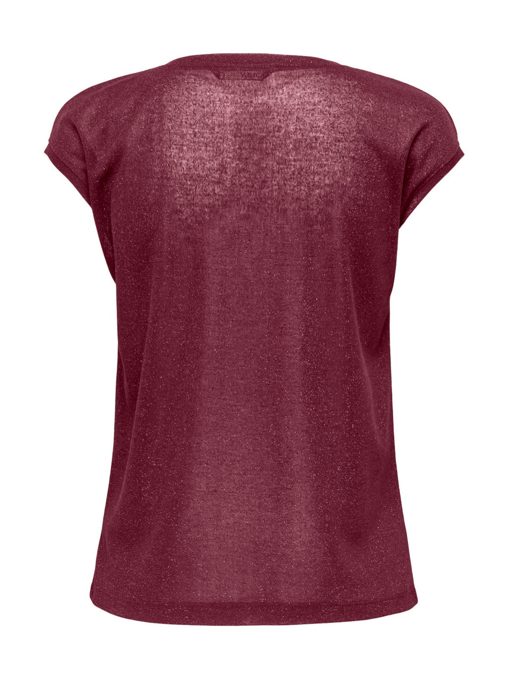 T-Shirt Only Silver Bordeaux in lurex 15136069 /Burgundy ONLY 