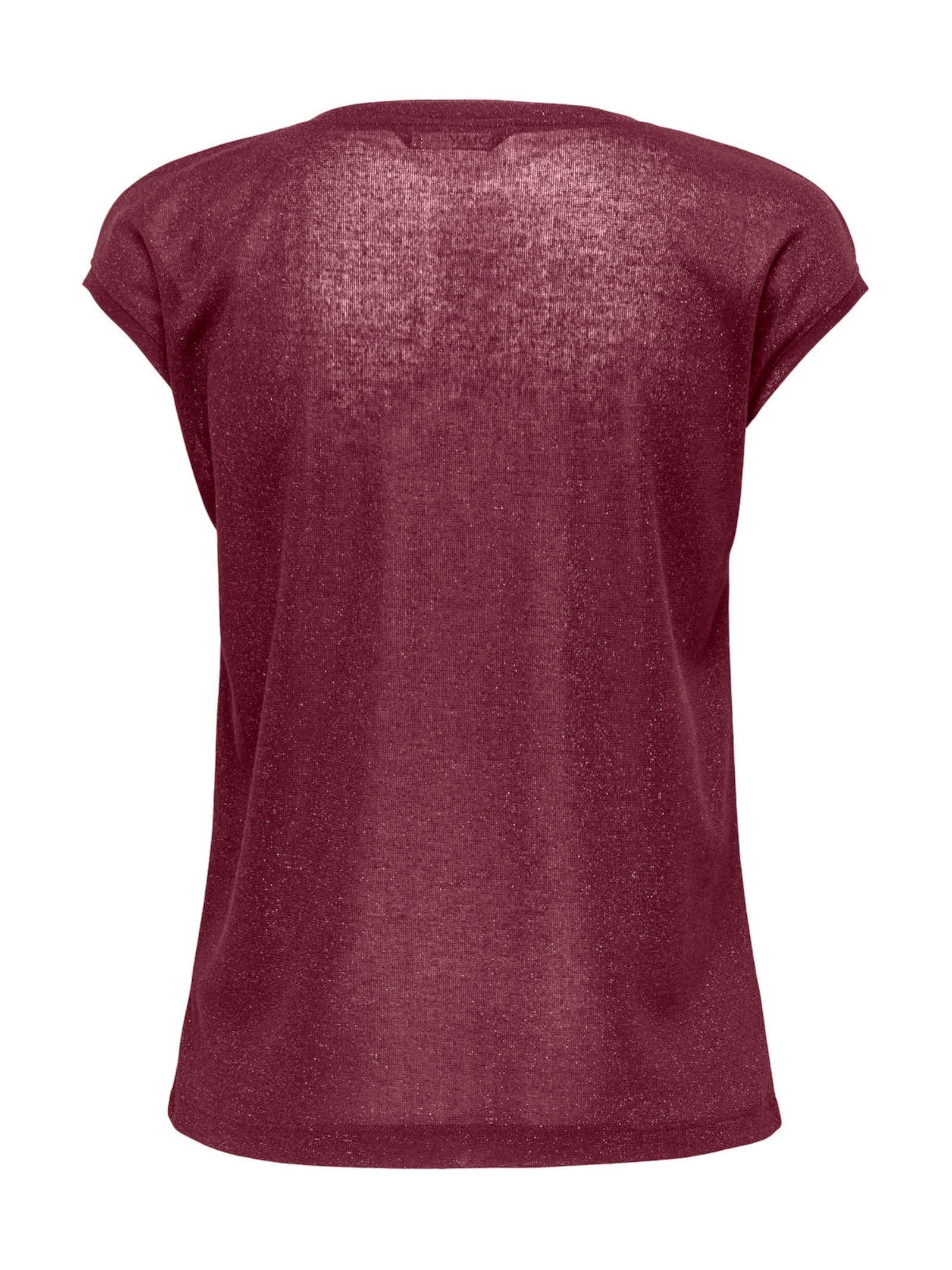 T-Shirt Only Silver Bordeaux in lurex 15136069 /Burgundy ONLY 