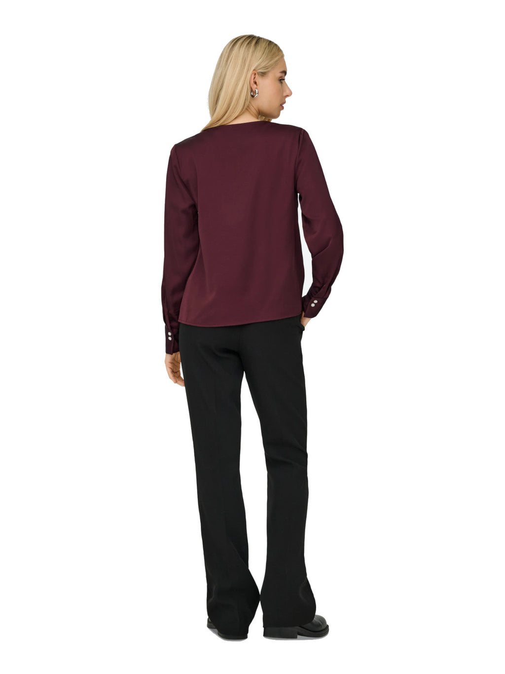 Blusa Only Mika Vinaccia scollo a V 15361191 /Decadent Chocolate ONLY 