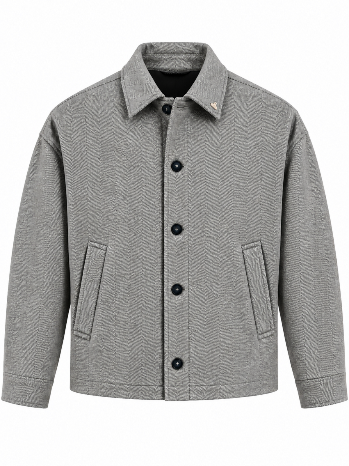 Cappotto Berna Grigio cropped rescato 262039 GRIGIO BERNA 