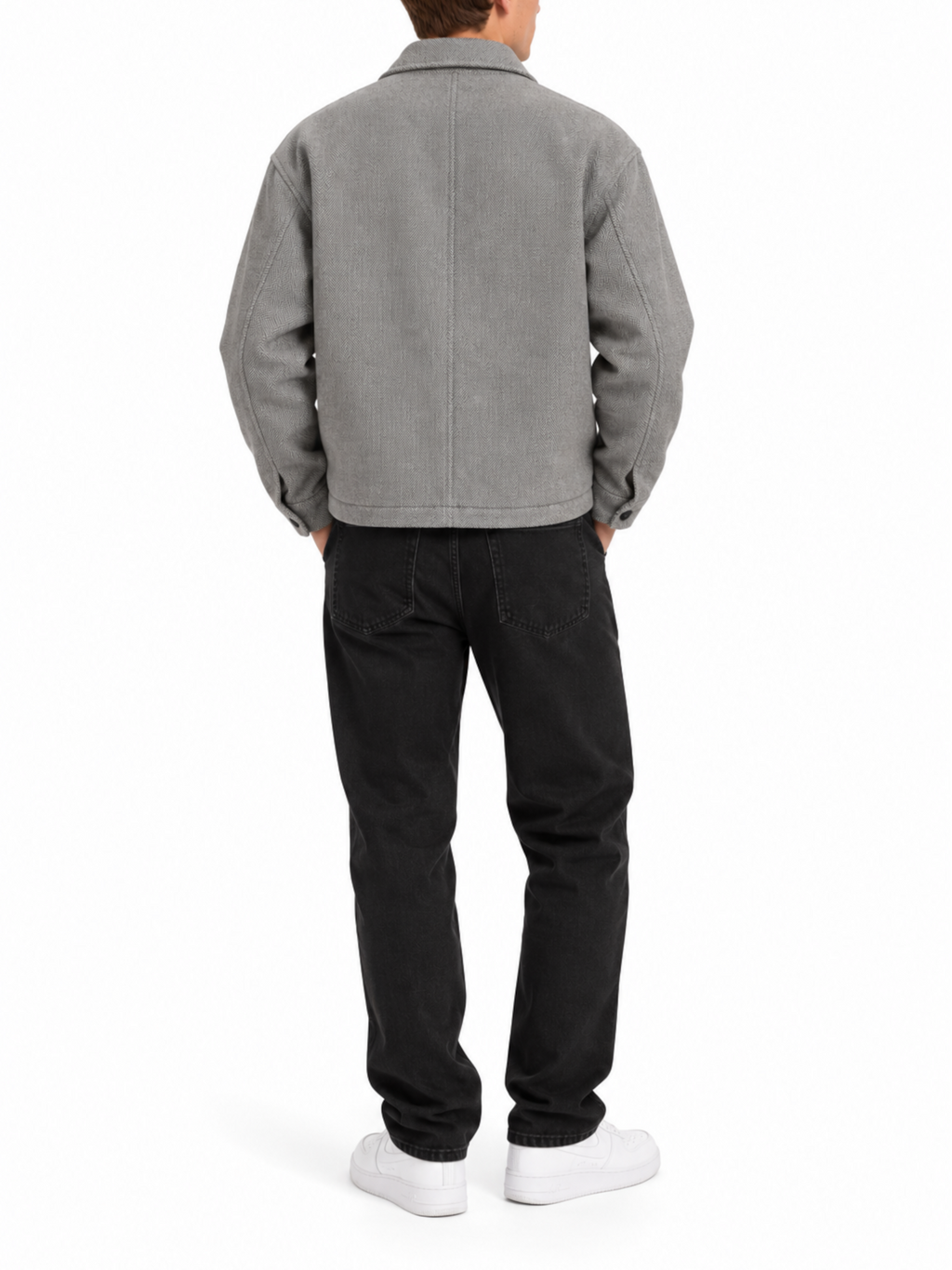 Cappotto Berna Grigio cropped rescato 262039 GRIGIO BERNA 