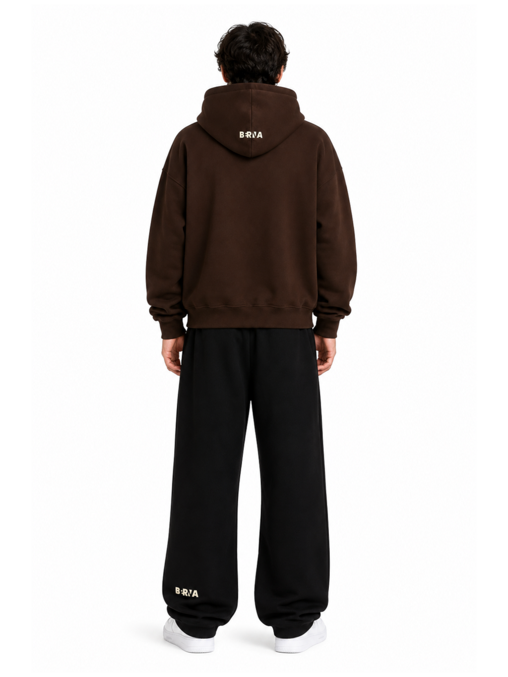 Felpa Berna Marrone con cappuccio modello cropped 262070 MARRONE BERNA 