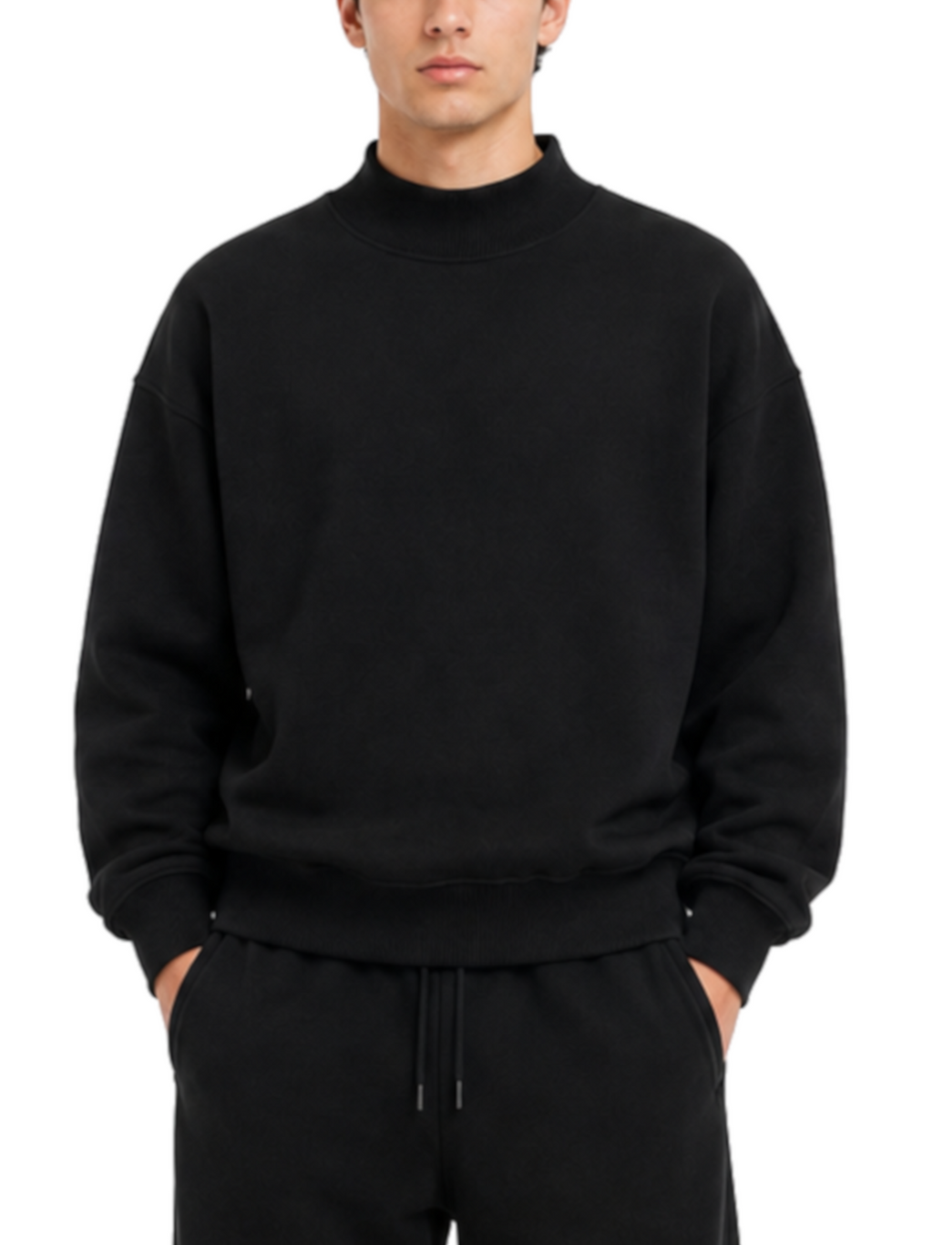 Felpa lupetto Berna Nero cropped 262073 NERO BERNA 