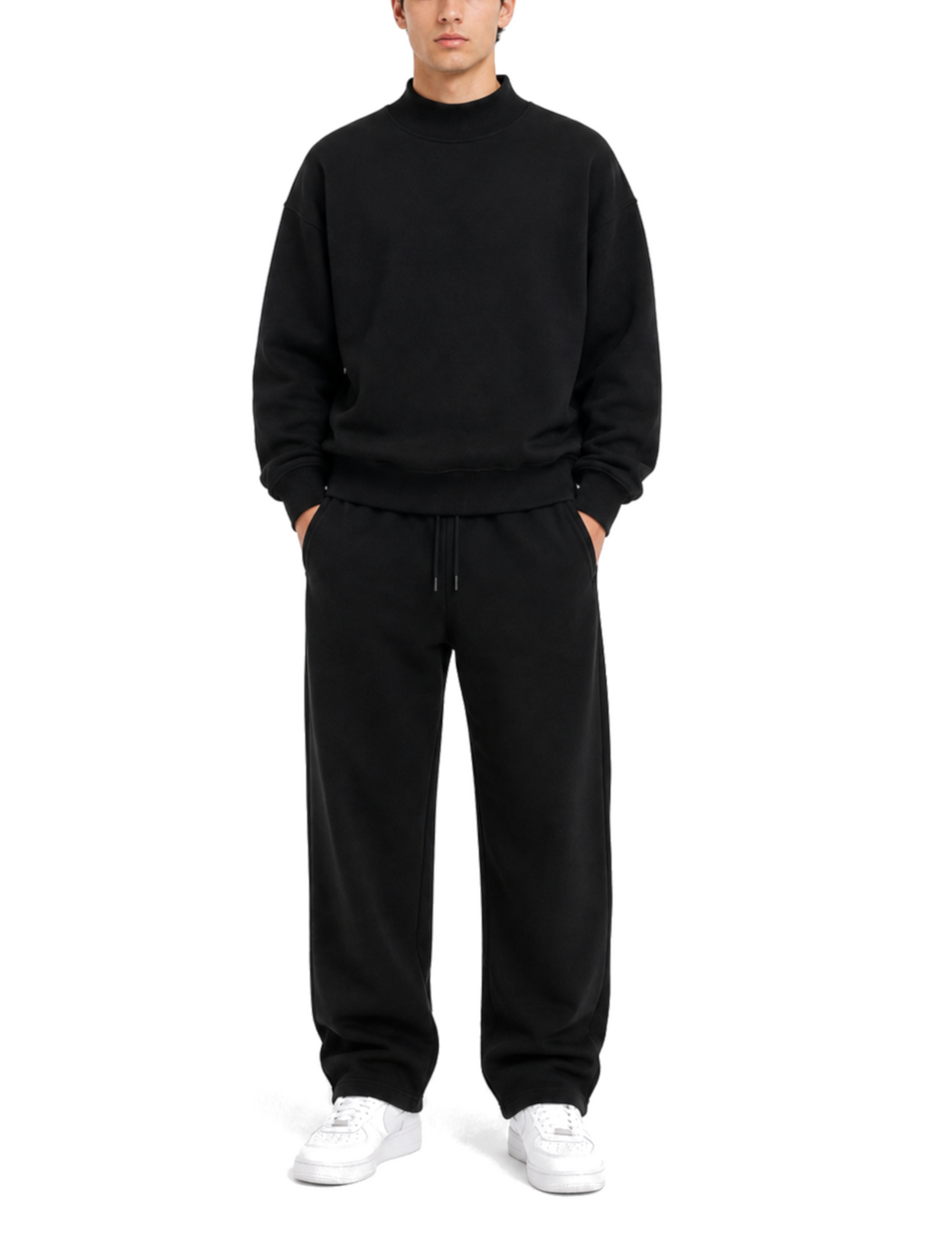 Felpa lupetto Berna Nero cropped 262073 NERO BERNA 