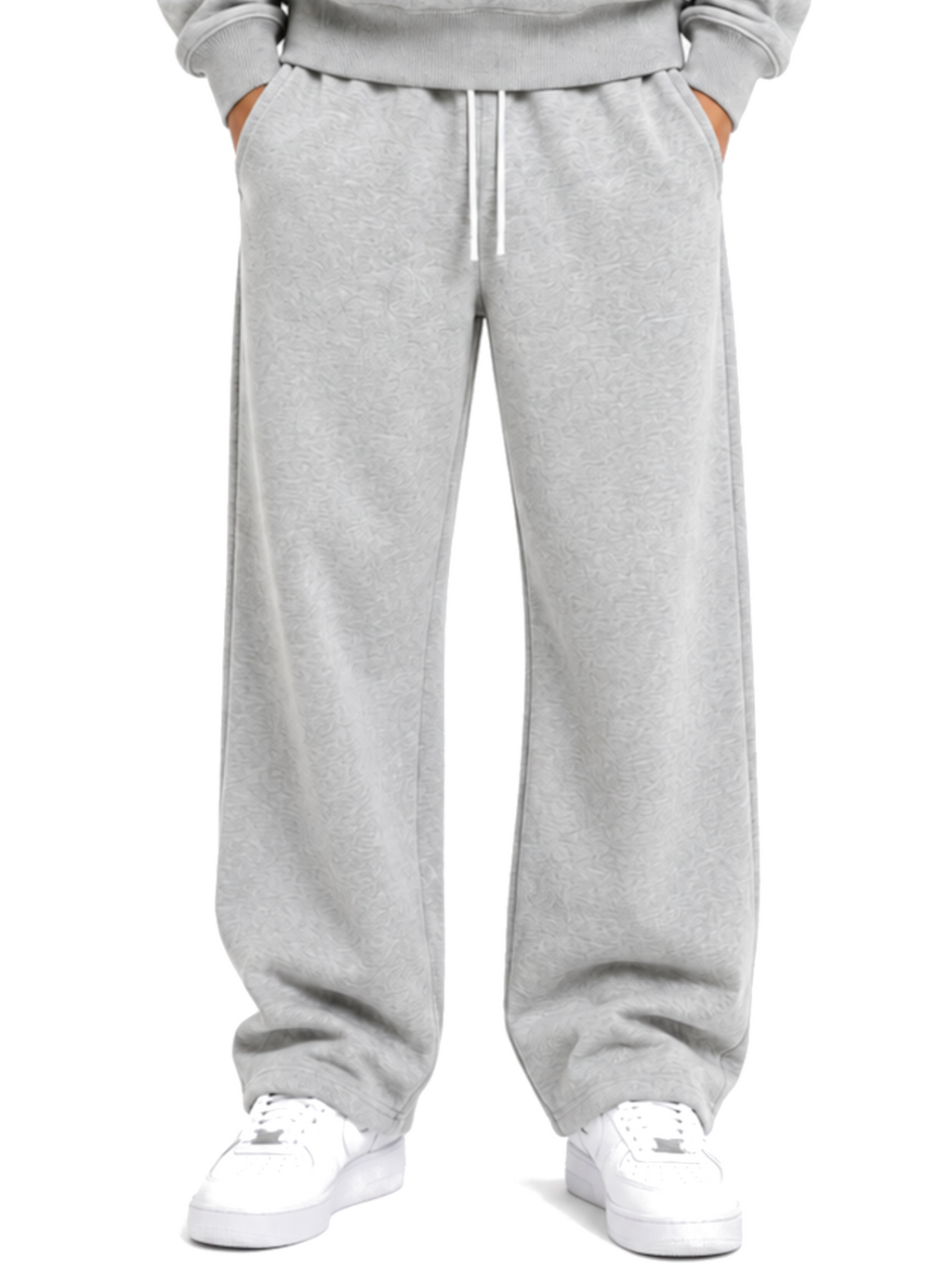 Pantalone Grigio felpa Berna palazzo 262075 GRIGIO BERNA 