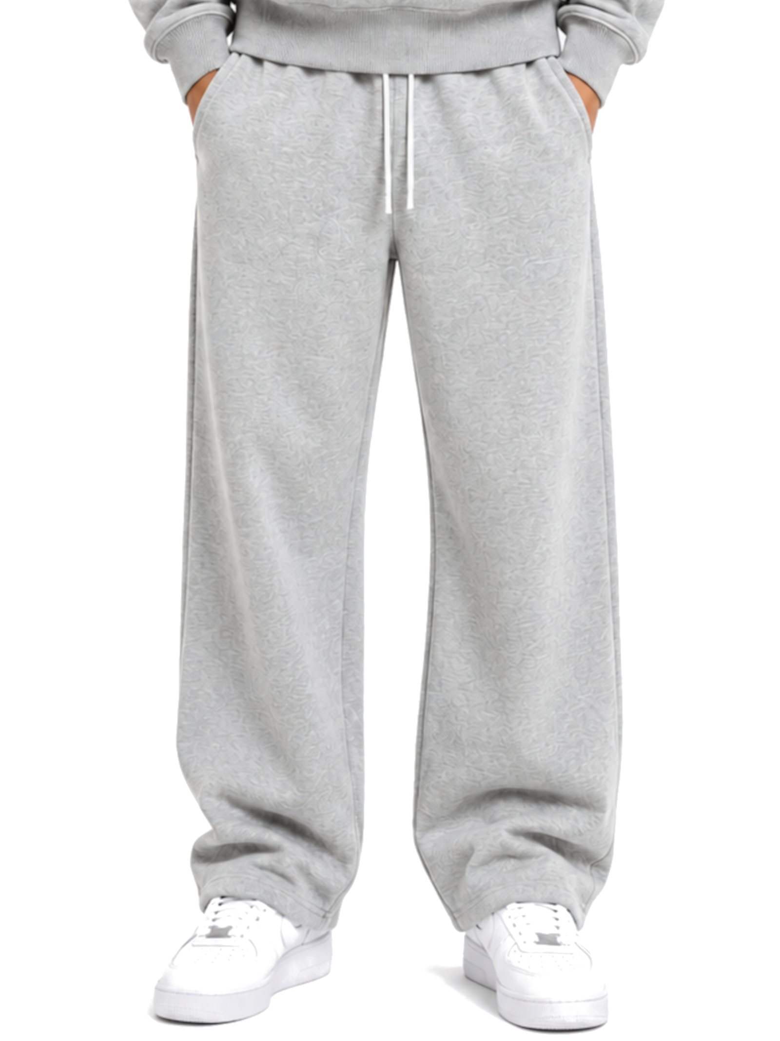 Pantalone Grigio felpa Berna palazzo 262075 GRIGIO BERNA 
