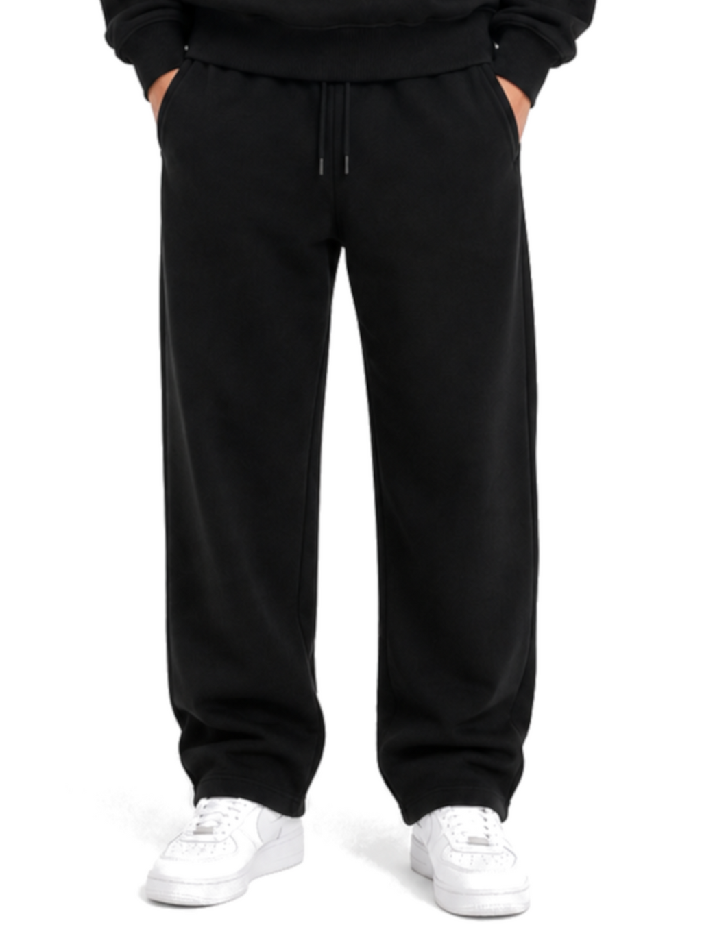 Pantalone Nero felpa Berna palazzo 262075 NERO BERNA 