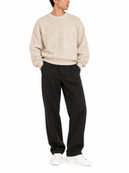 Maglia Berna Panna girocollo cropped 262281 PANNA BERNA 
