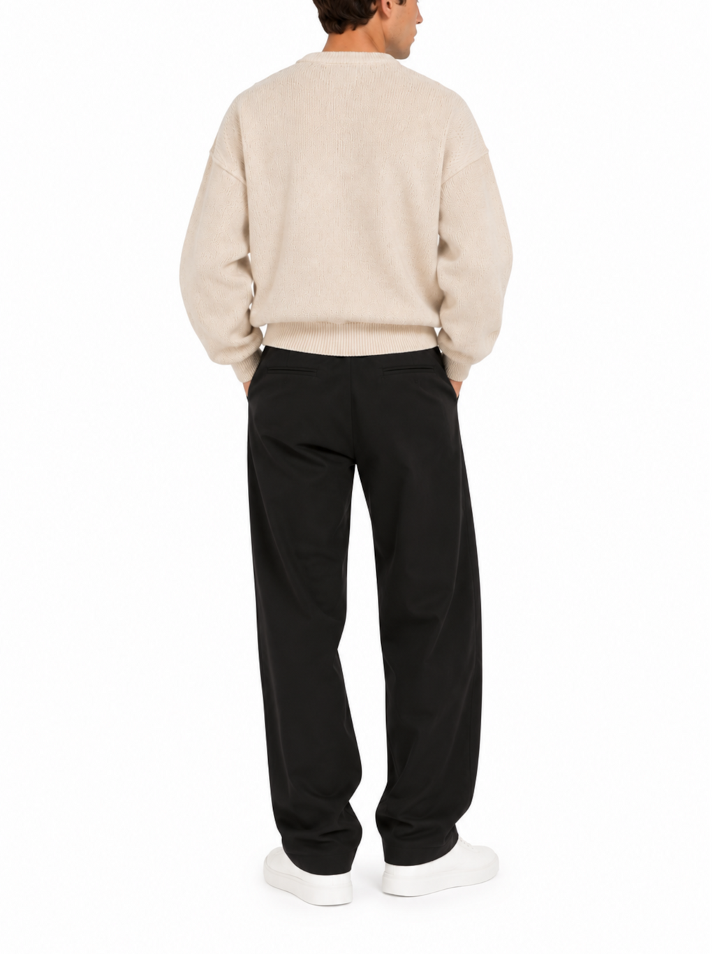 Maglia Berna Panna girocollo cropped 262281 PANNA BERNA 