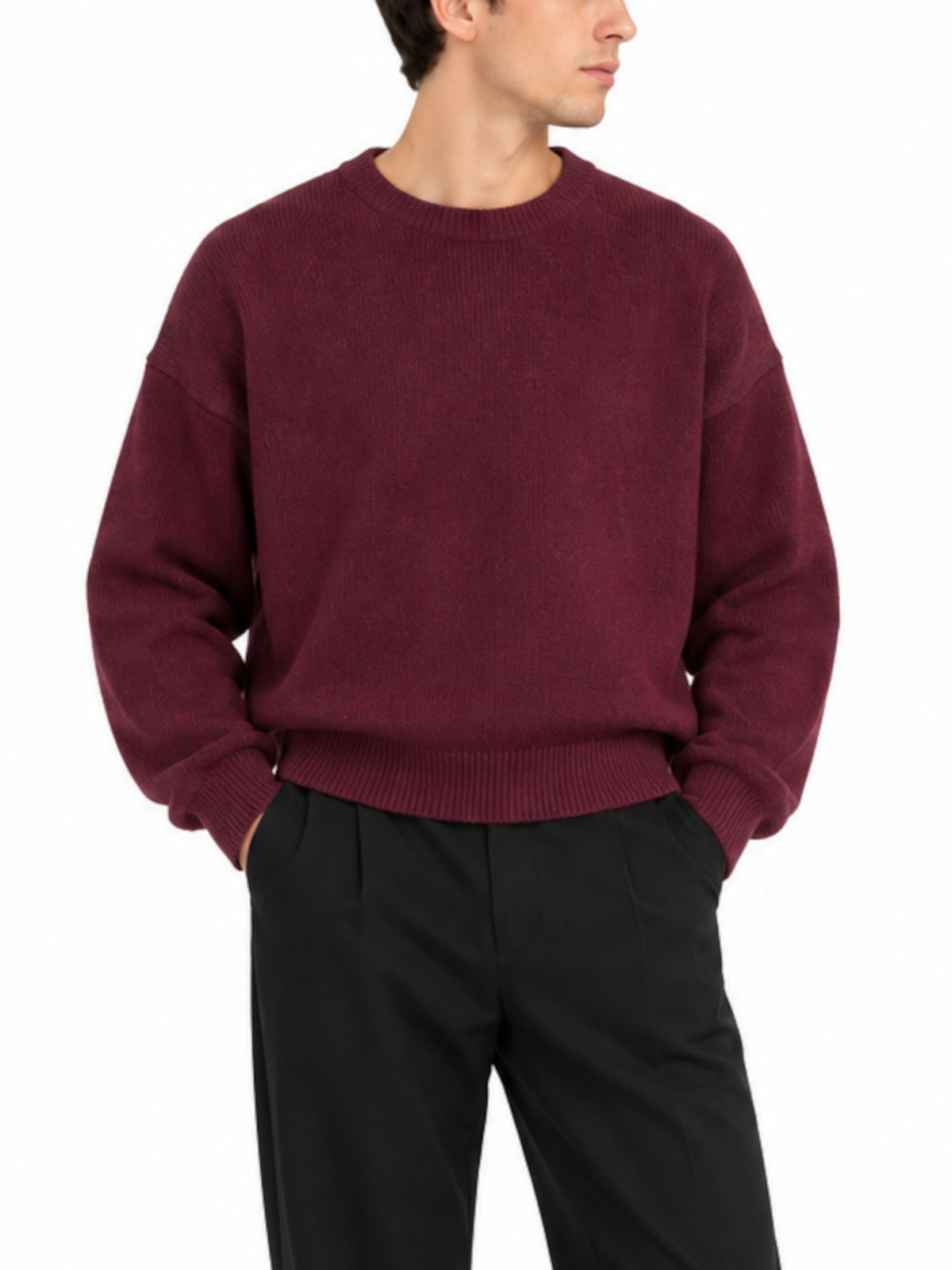 Maglia Berna Vino girocollo cropped 262281 VINO BERNA 