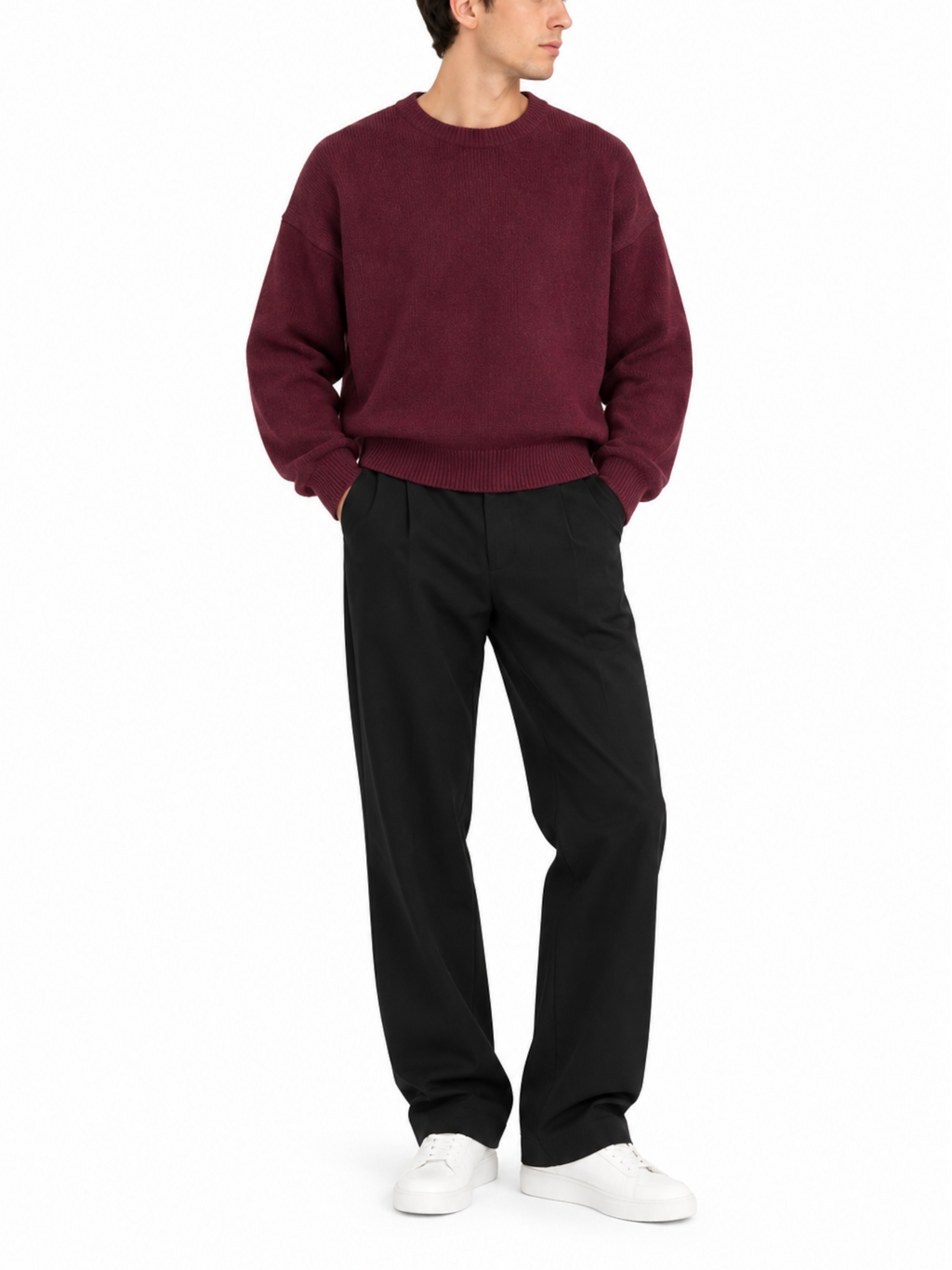 Maglia Berna Vino girocollo cropped 262281 VINO BERNA 