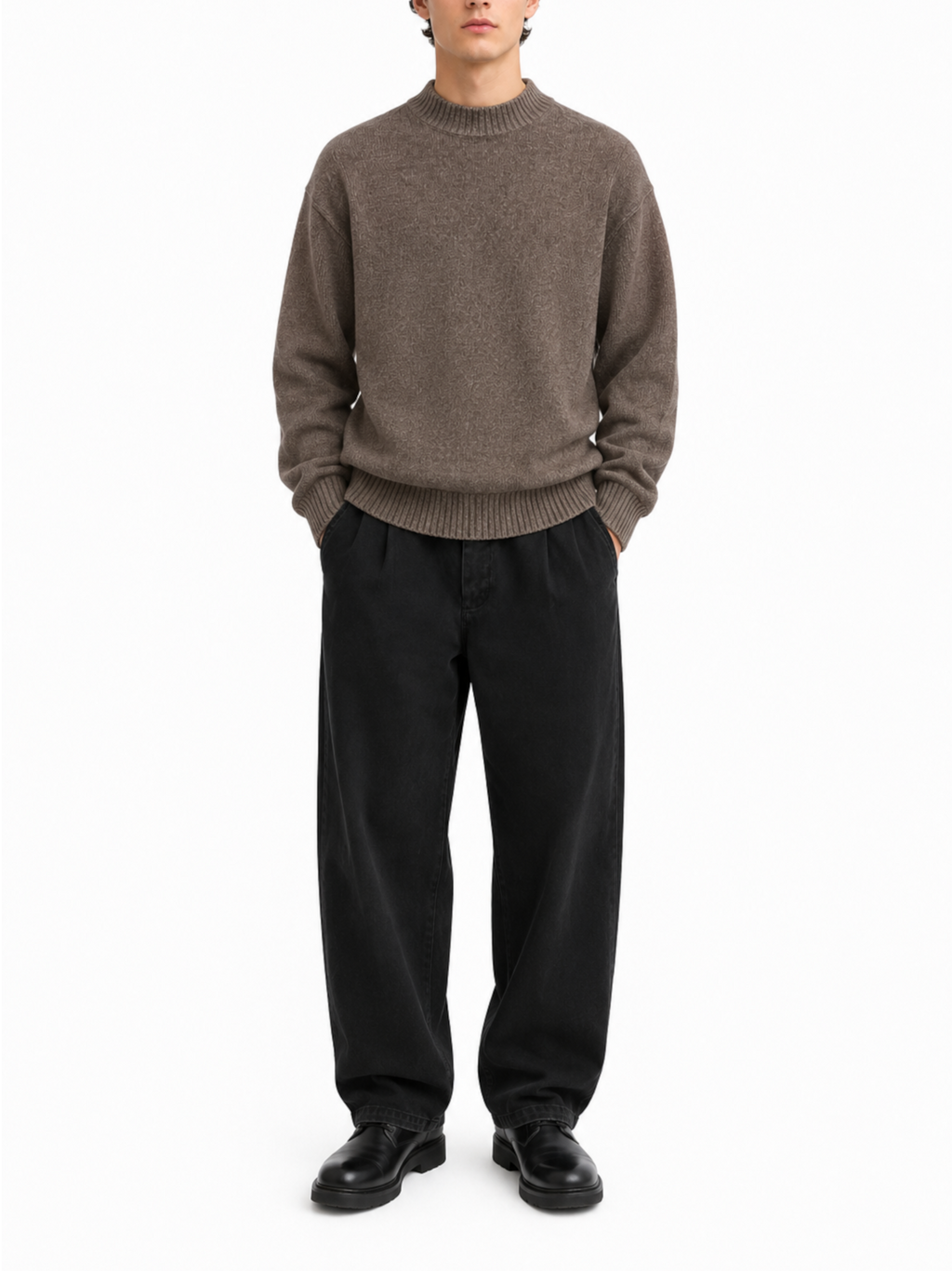 Maglia Block Eleven Tortora melange 01GENTILE TORTORA BLOCK ELEVEN 