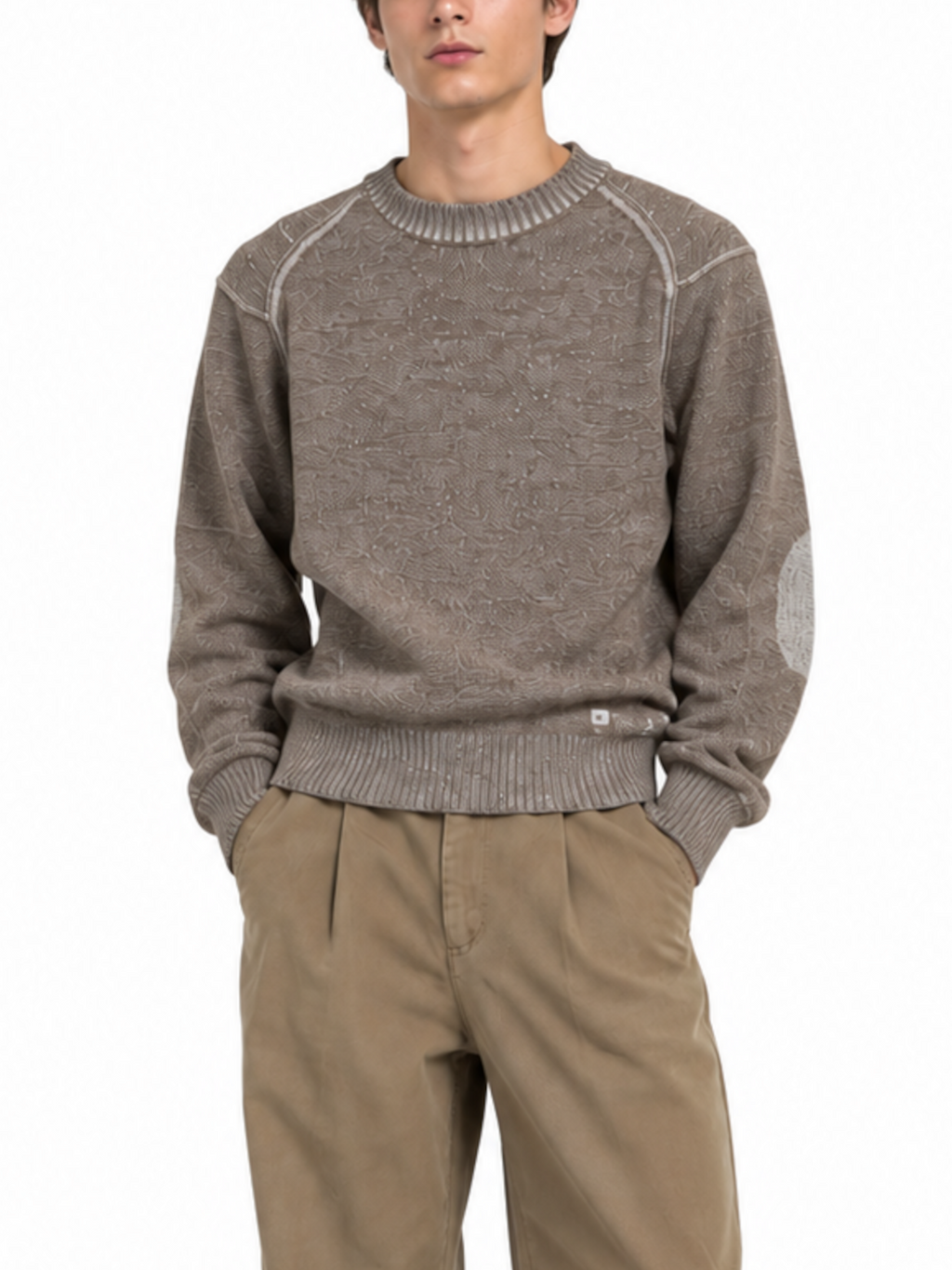 Maglia Block Eleven Tortora melange 01GENTILE TORTORA BLOCK ELEVEN 