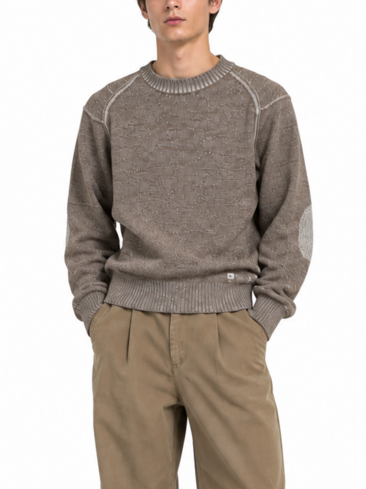Maglia Block Eleven Tortora melange 01GENTILE TORTORA BLOCK ELEVEN 