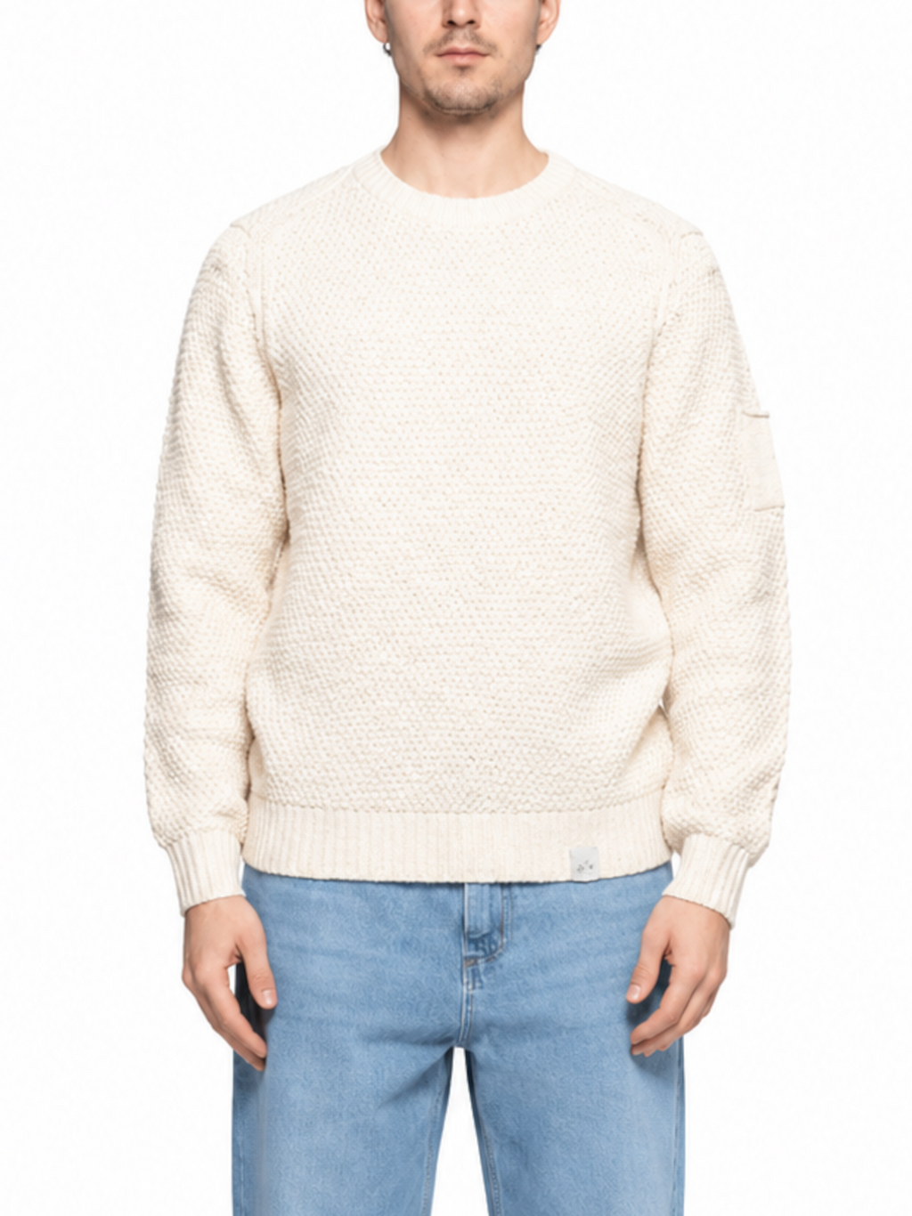Maglia Block Eleven Ecru taschino sulla manica 01ROSSI ECRU BLOCK ELEVEN 