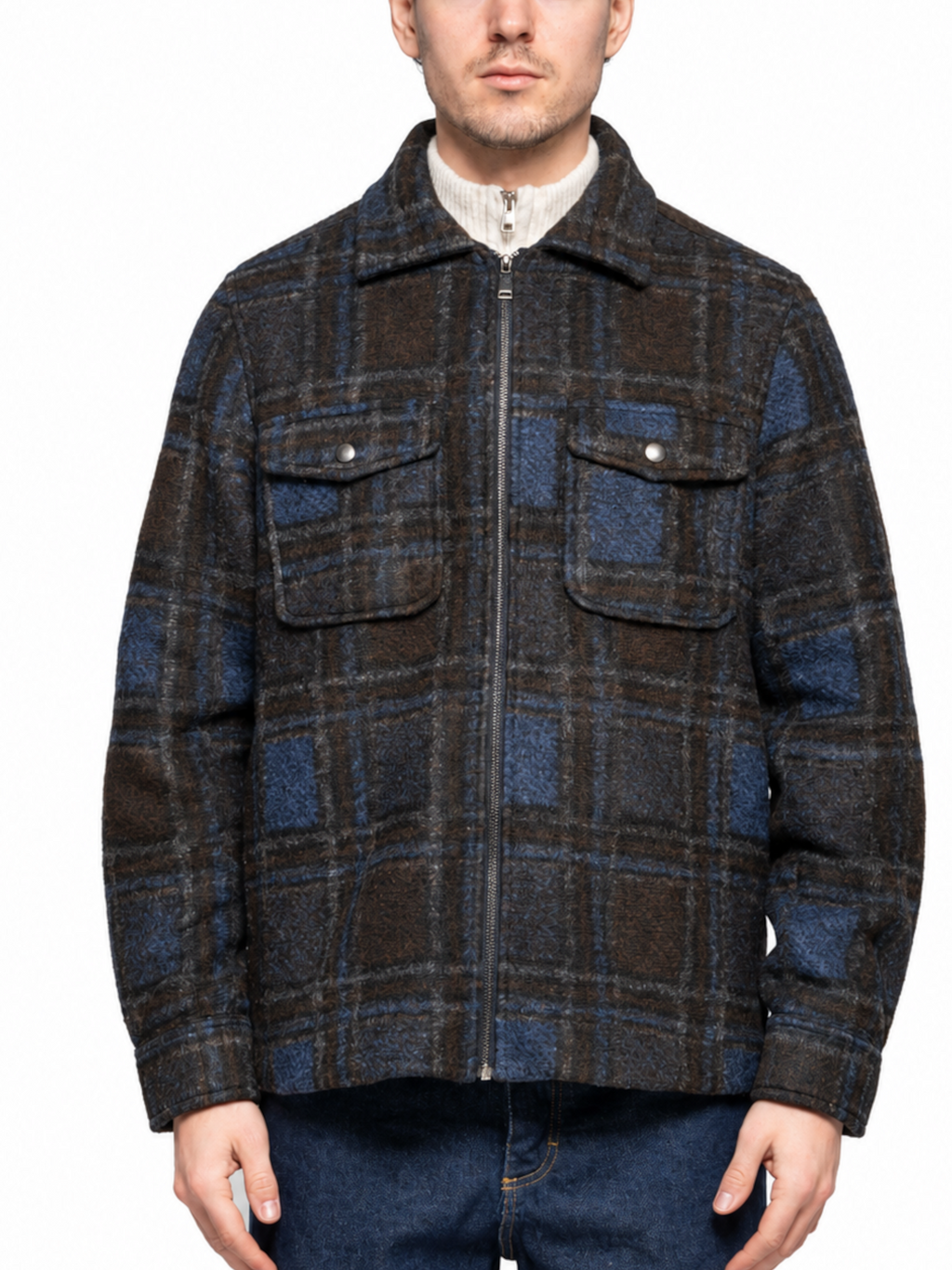 Giubbotto Block Eleven Marrone check 04BL262730 MARRONE BLOCK ELEVEN 