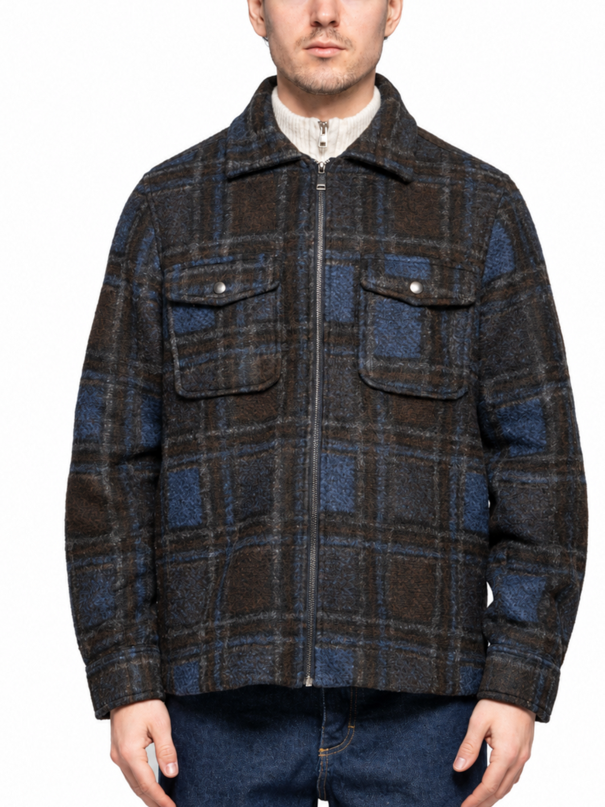 Giubbotto Block Eleven Marrone check 04BL262730 MARRONE BLOCK ELEVEN 