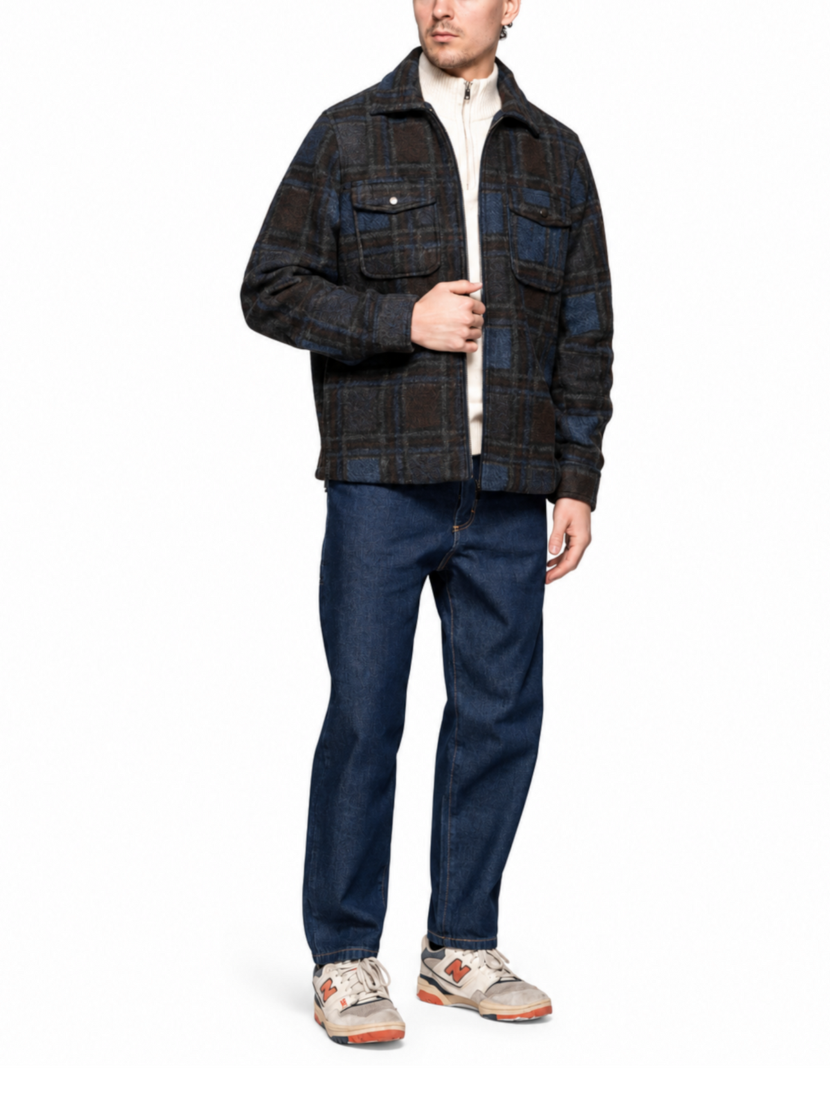 Giubbotto Block Eleven Marrone check 04BL262730 MARRONE BLOCK ELEVEN 