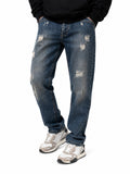Jeans Block Eleven Medium Blue Denim cropped 46BLK21630 MEDIUM BLUE DENIM BLOCK ELEVEN 