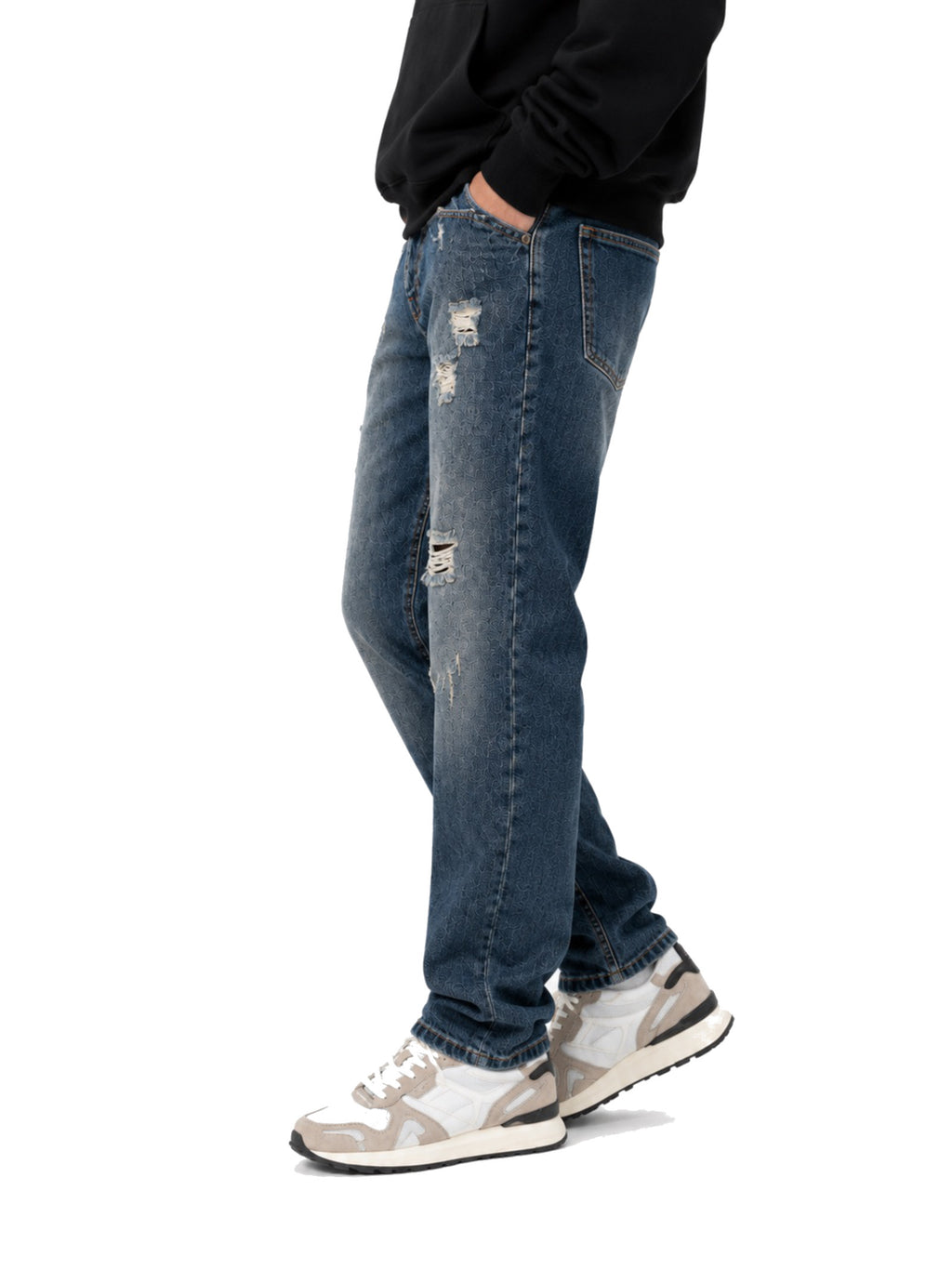 Jeans Block Eleven Medium Blue Denim cropped 46BLK21630 MEDIUM BLUE DENIM BLOCK ELEVEN 