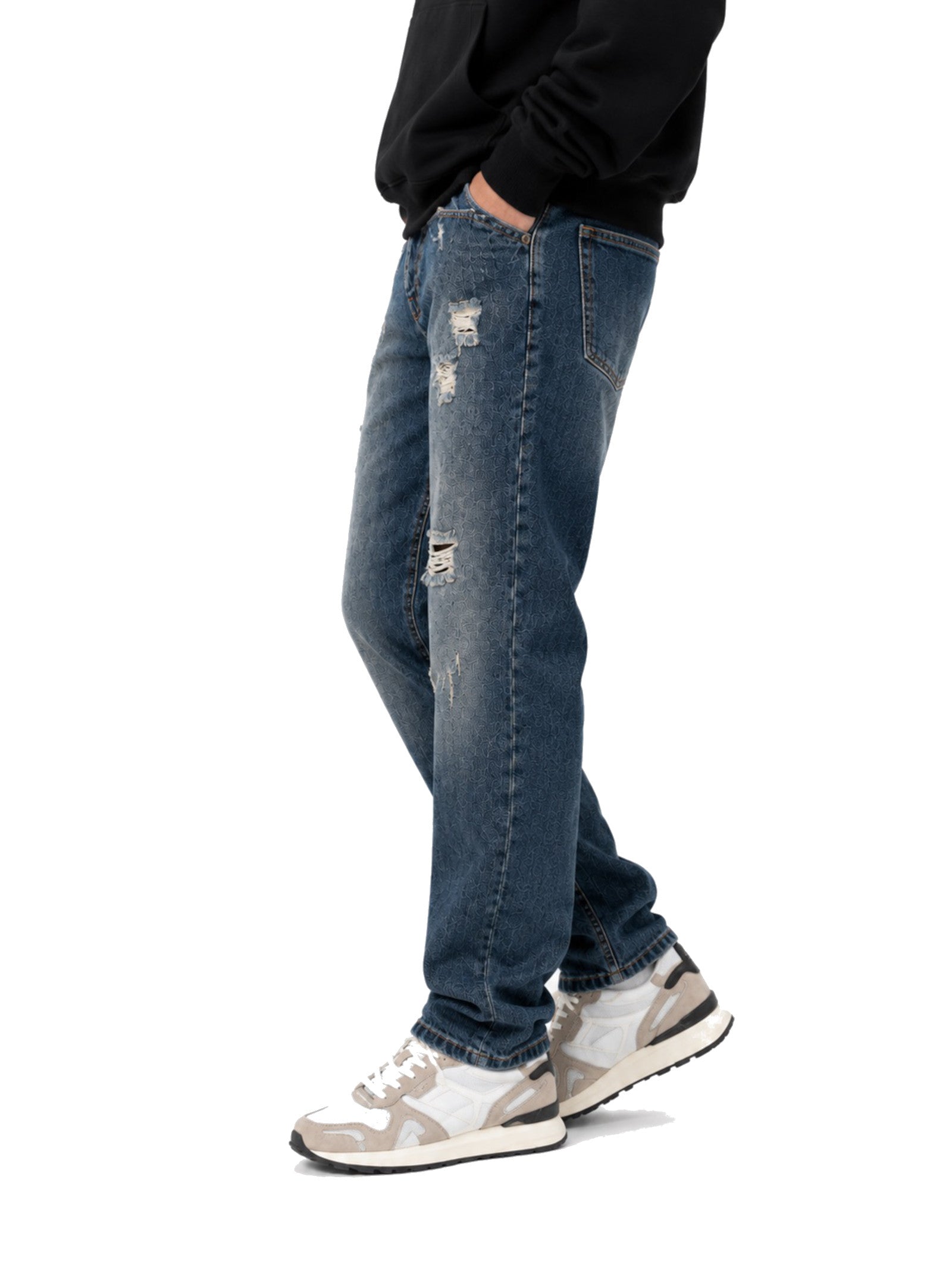 Jeans Block Eleven Medium Blue Denim cropped 46BLK21630 MEDIUM BLUE DENIM BLOCK ELEVEN 