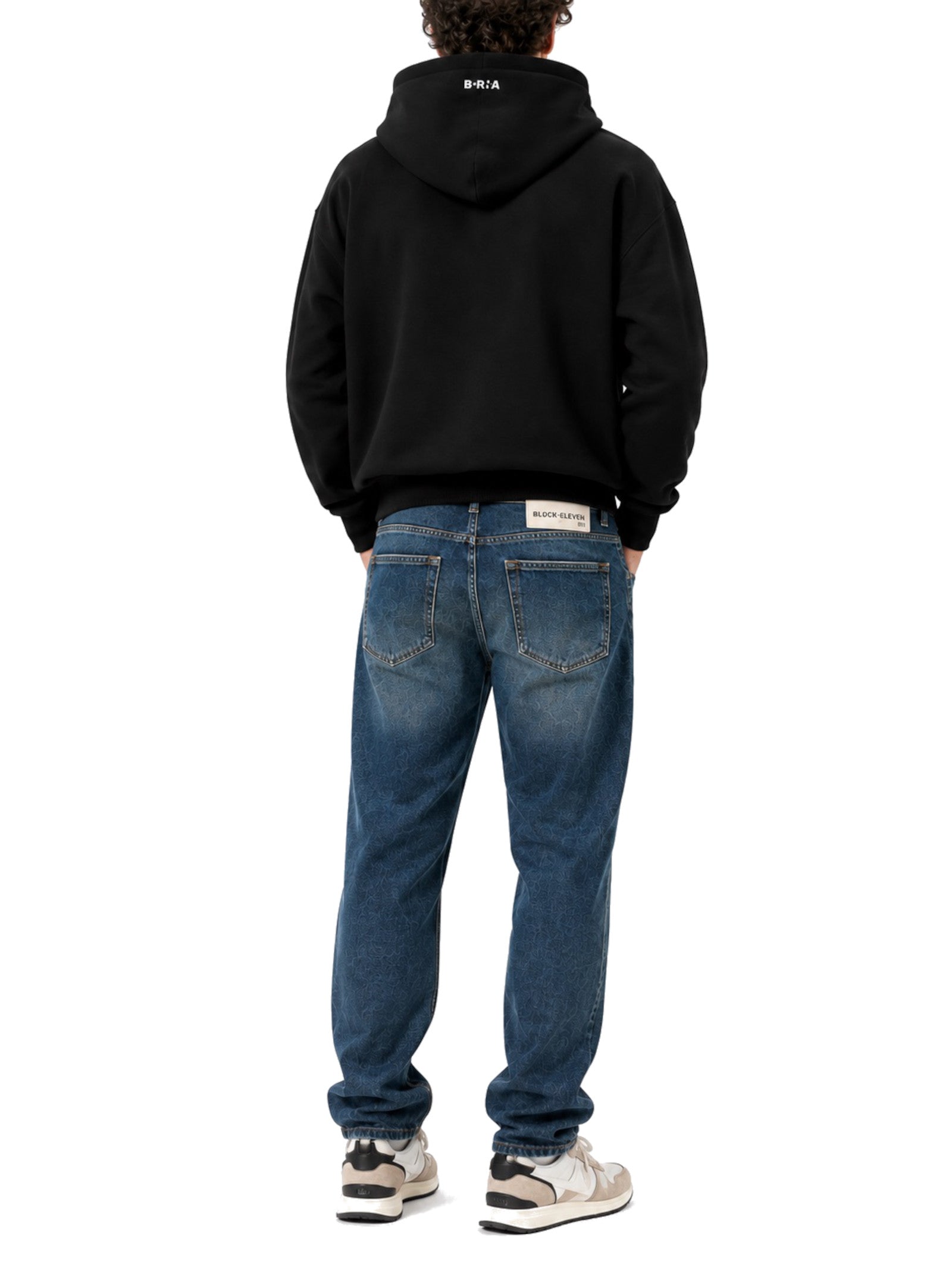 Jeans Block Eleven Medium Blue Denim cropped 46BLK21630 MEDIUM BLUE DENIM BLOCK ELEVEN 